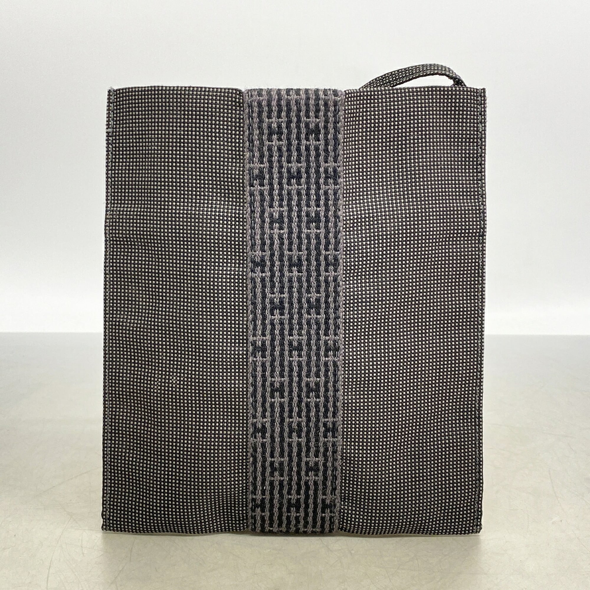 Hermes Gray Nylon Shoulder Bag (Pre-Owned)