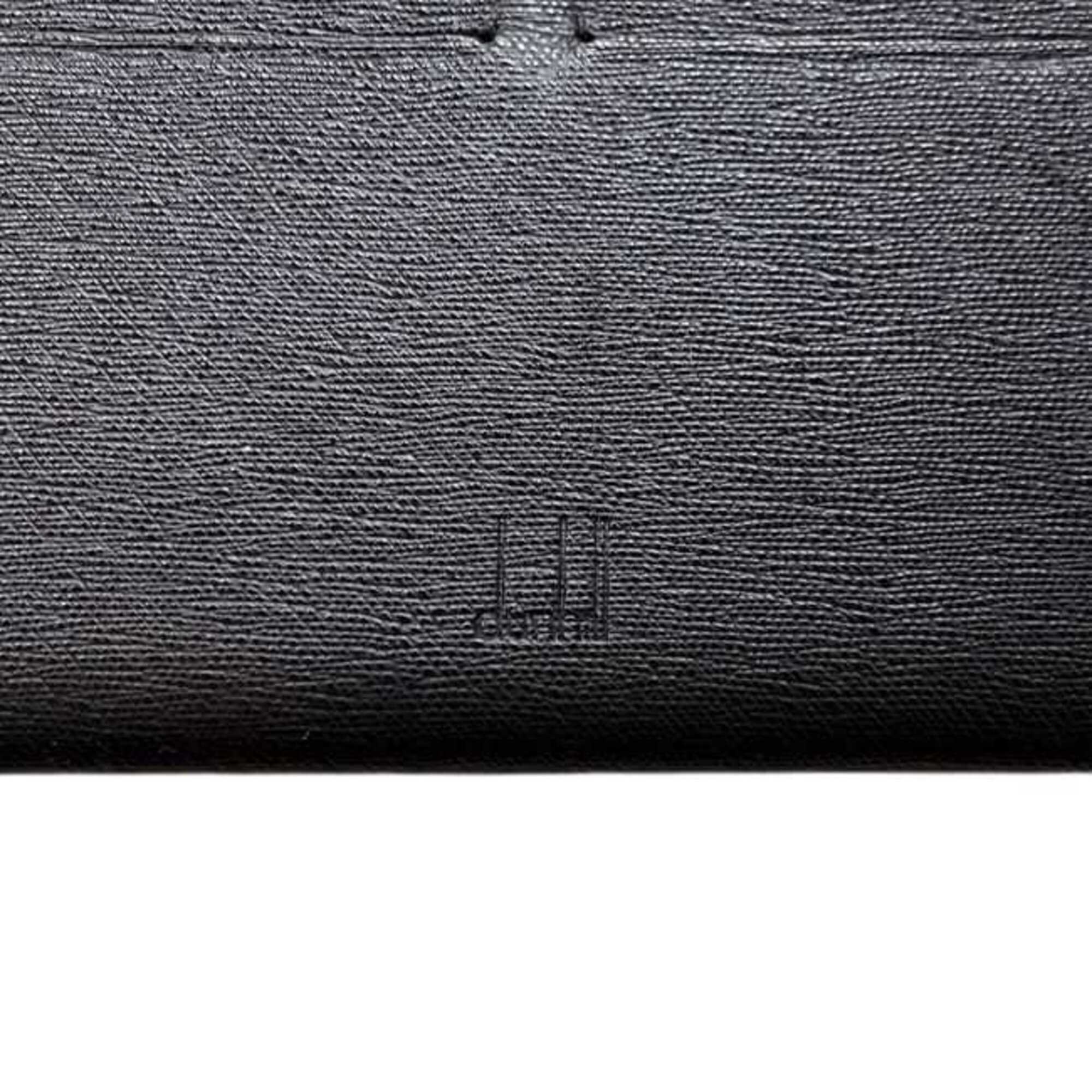 Dunhill Brown Dark Brown Leather Long Wallet (Bi-Fold) (Pre-Owned)