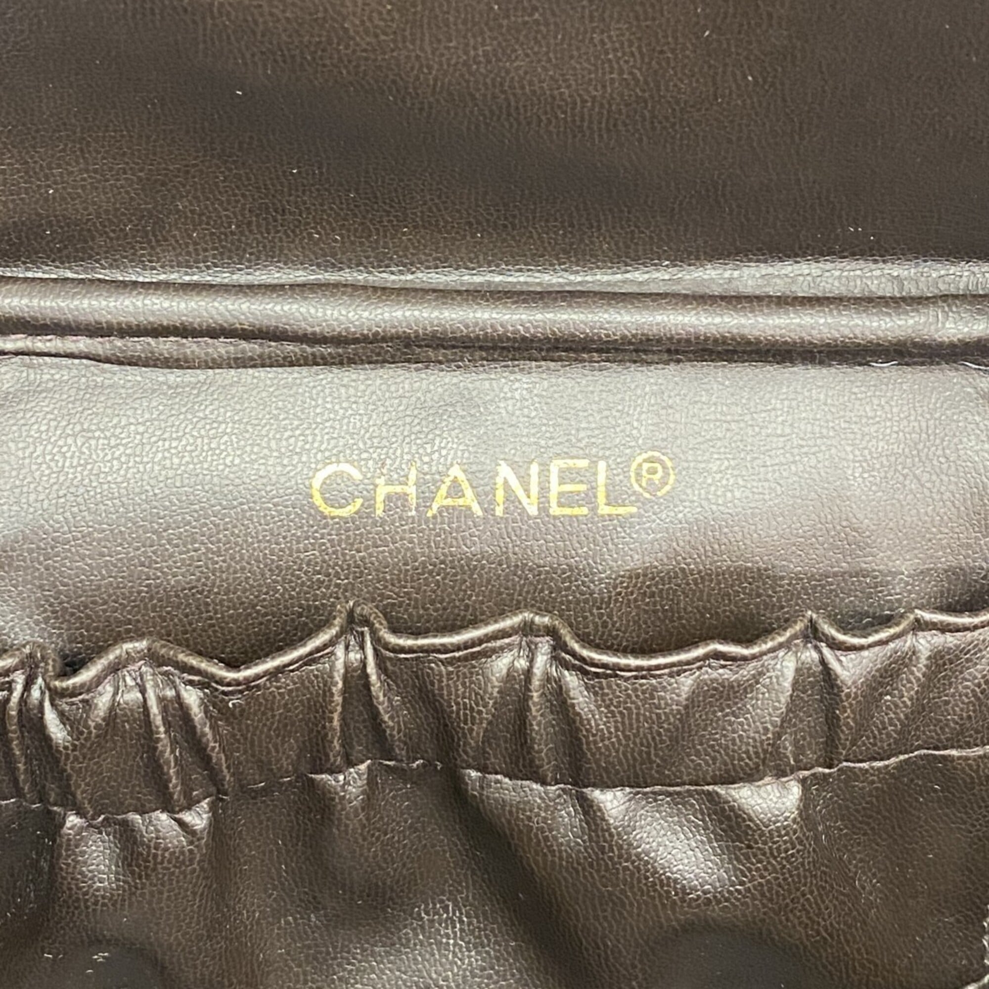 Chanel Brown Leather Pouch (Pre-Owned)