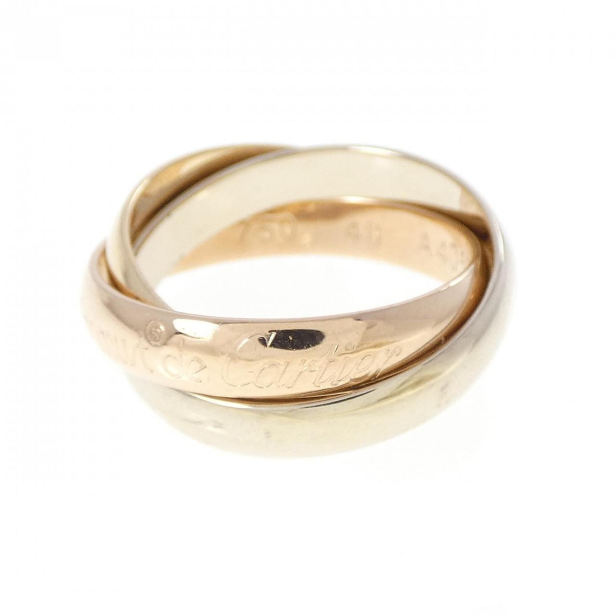 Cartier Trinity Pink Gold White Gold Yellow Gold Yellow Gold (18K) Pink Gold (18K) White Gold (18K) Band Ring (Pre-Owned)