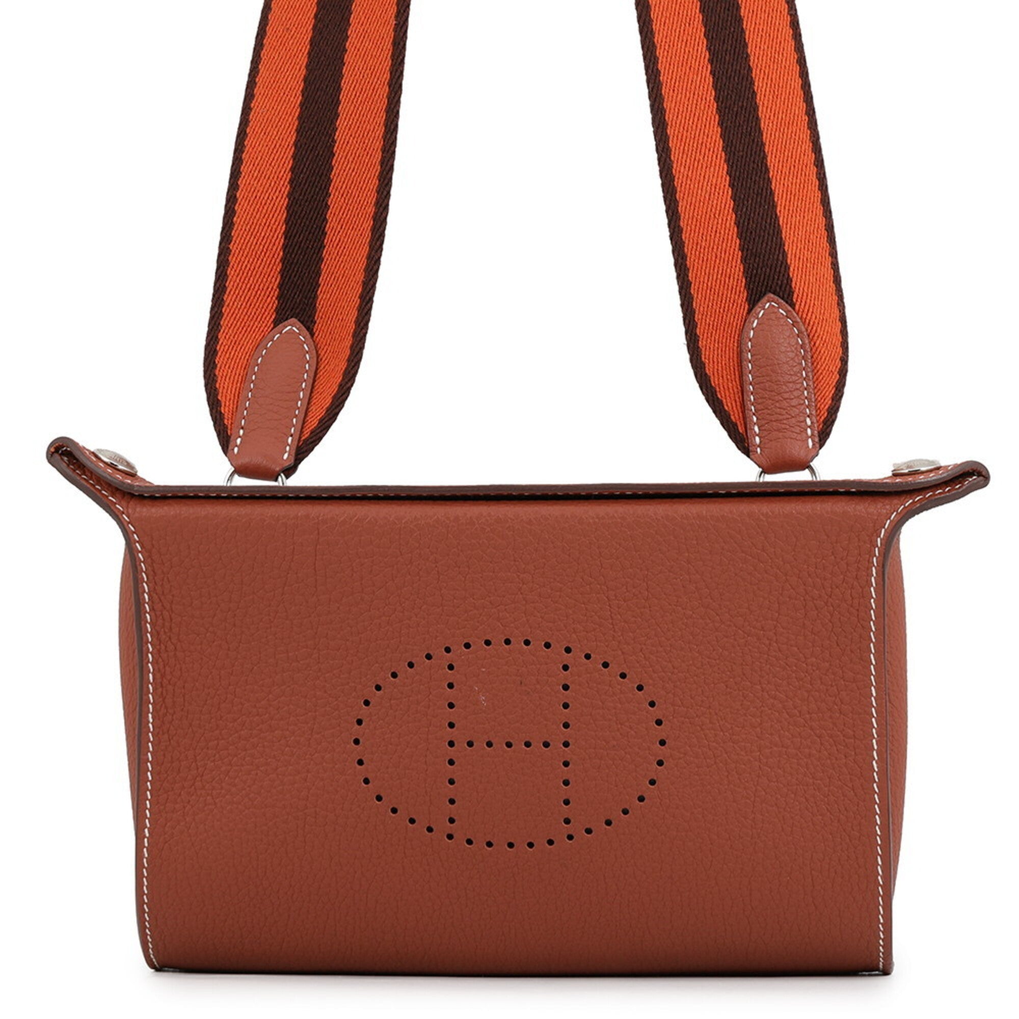 Hermes Brique Havane Sienne Togo Leather Handbag Shoulder Bag (Pre-Owned)