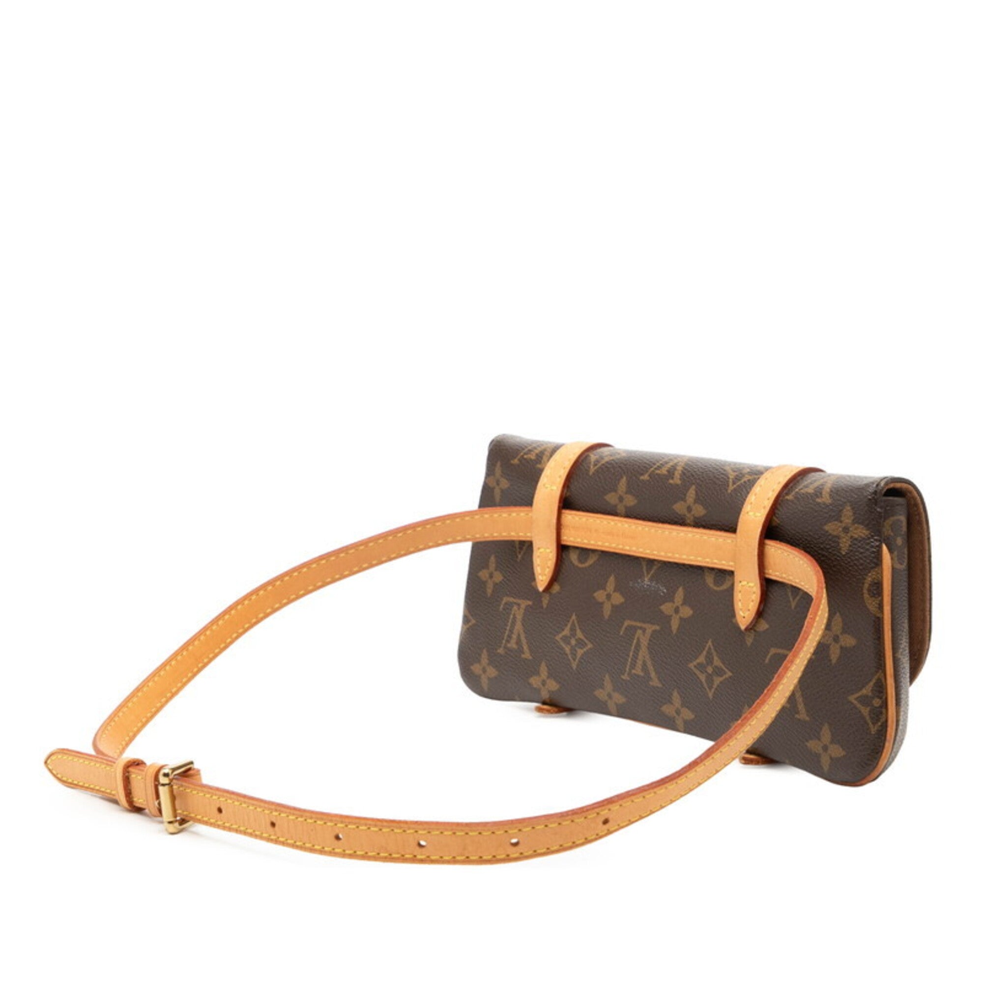 Louis Vuitton Brown Pvc Leather Fanny Pack Sling Bag (Pre-Owned)