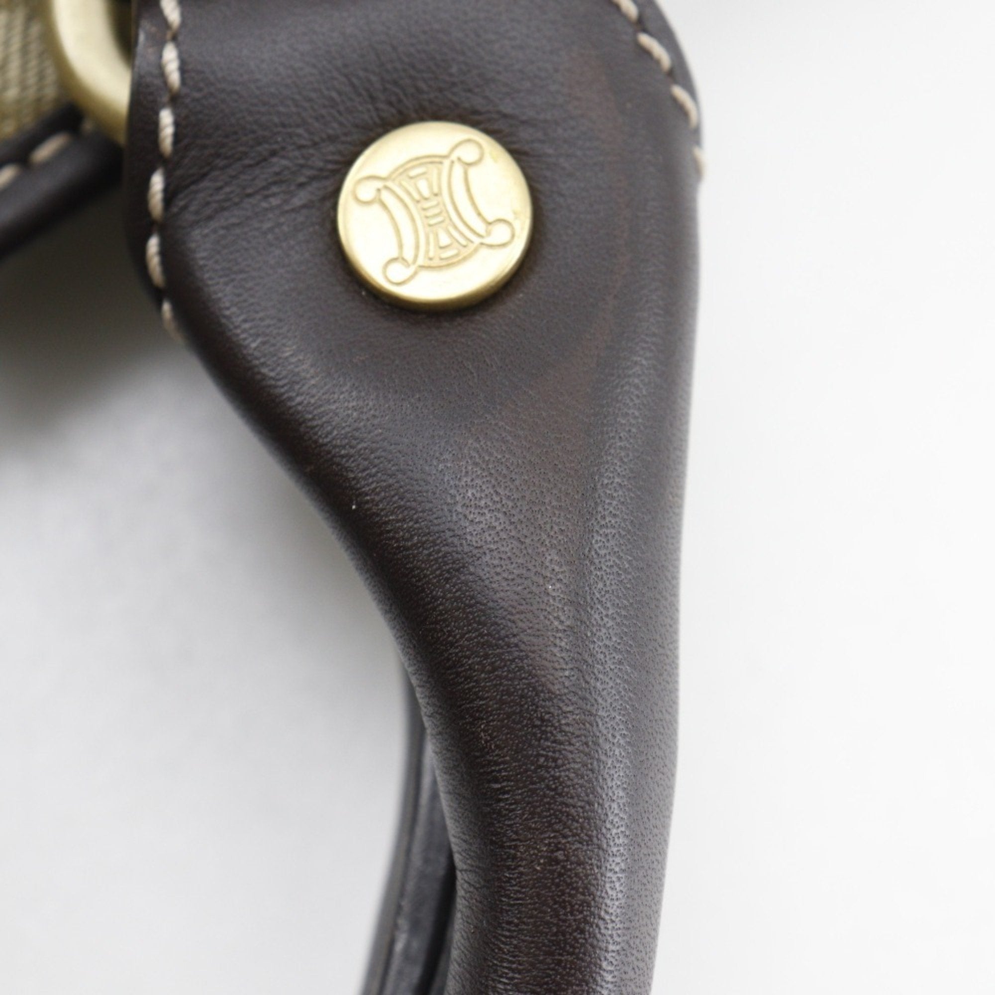 Celine Khaki Canvas Handbag (Pre-Owned)