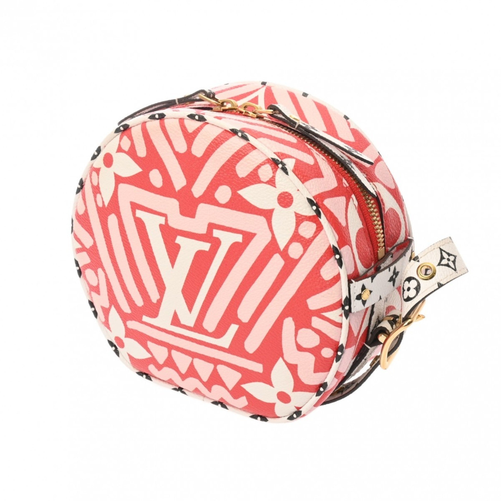 Louis Vuitton Pink Red Color White Leather Shoulder Bag (Pre-Owned)