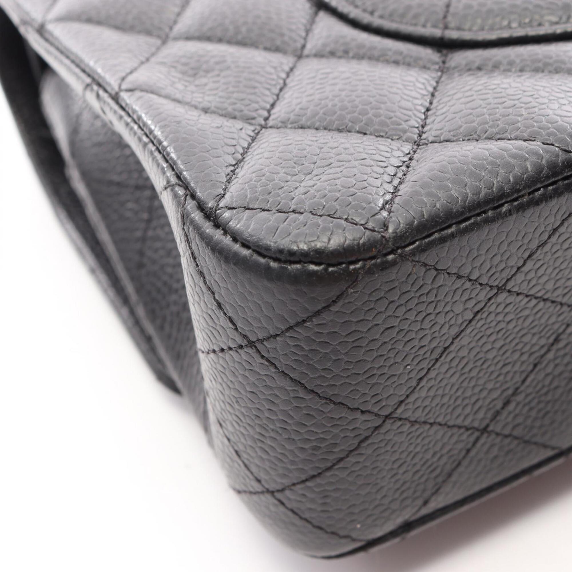 Chanel Black Grained Calfskin Handbag Shoulder Bag (Pre-Owned)
