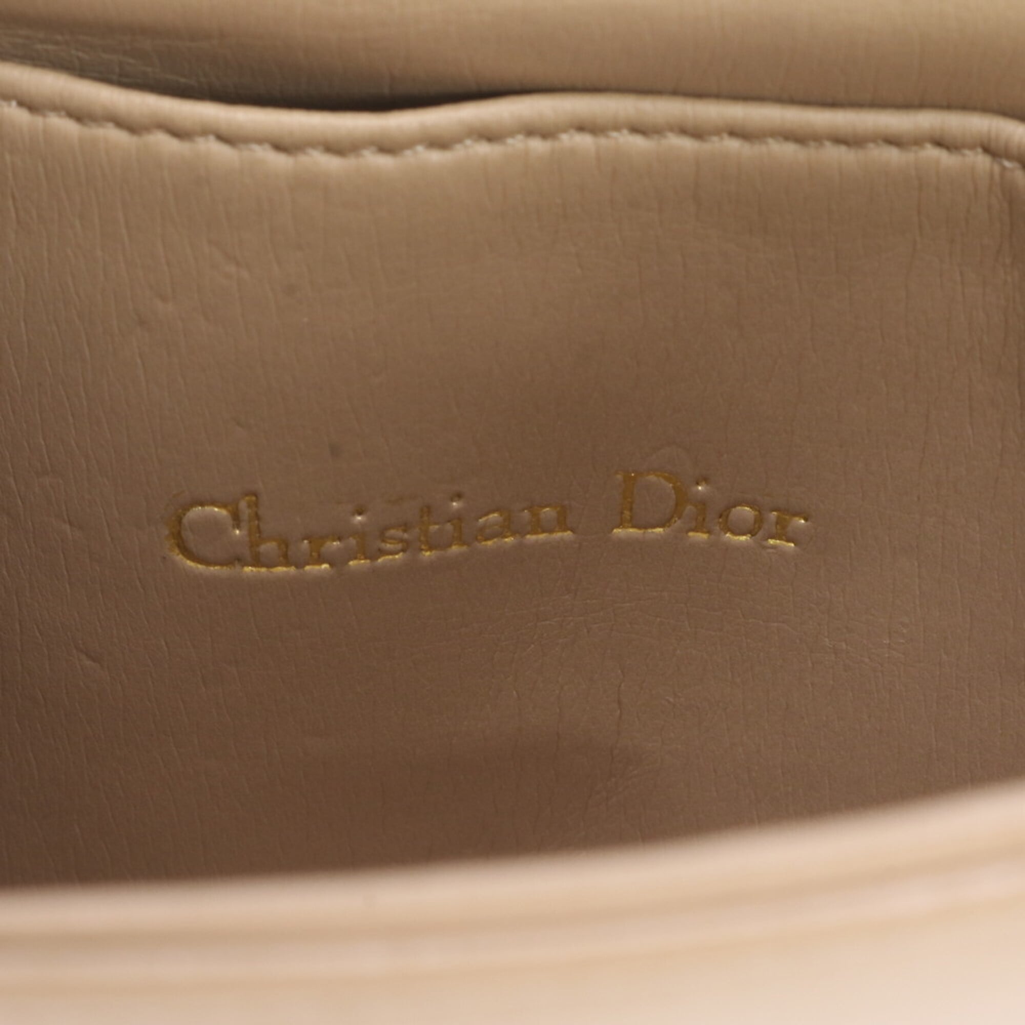 Christian Dior Beige Leather Crossbody Bag Shoulder Bag (Pre-Owned)