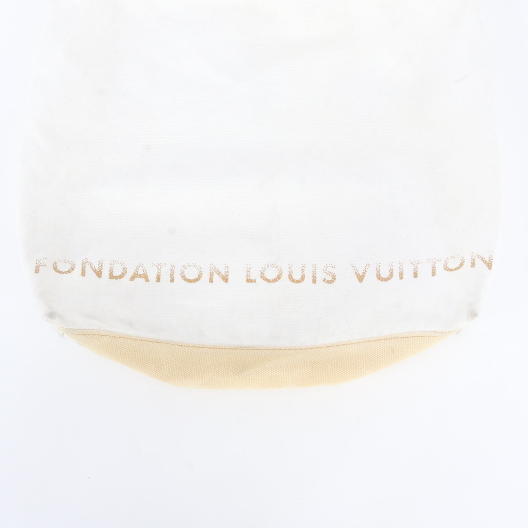 Louis Vuitton Beige White Shoulder Bag Tote Bag (Pre-Owned)