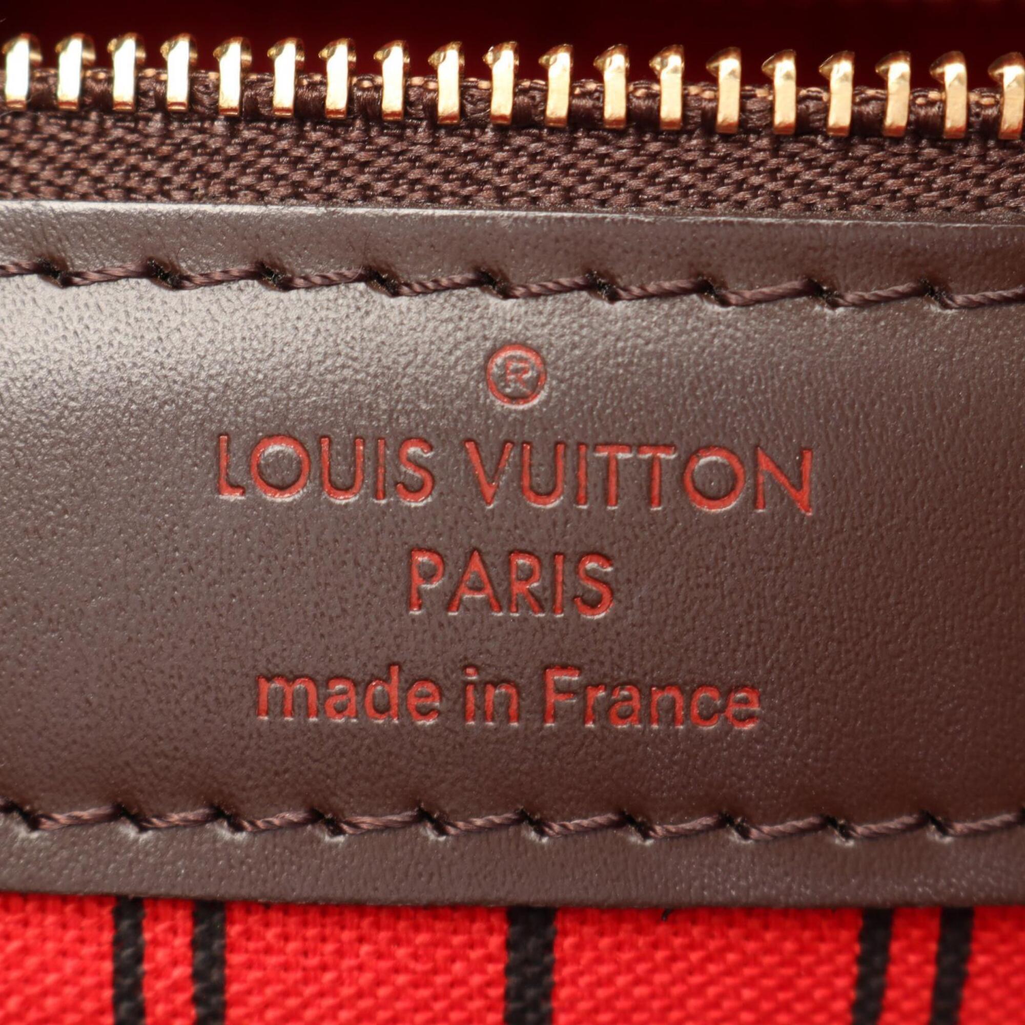 Louis Vuitton Brown Coated Canvas Leather Handbag Tote Bag (Pre-Owned)