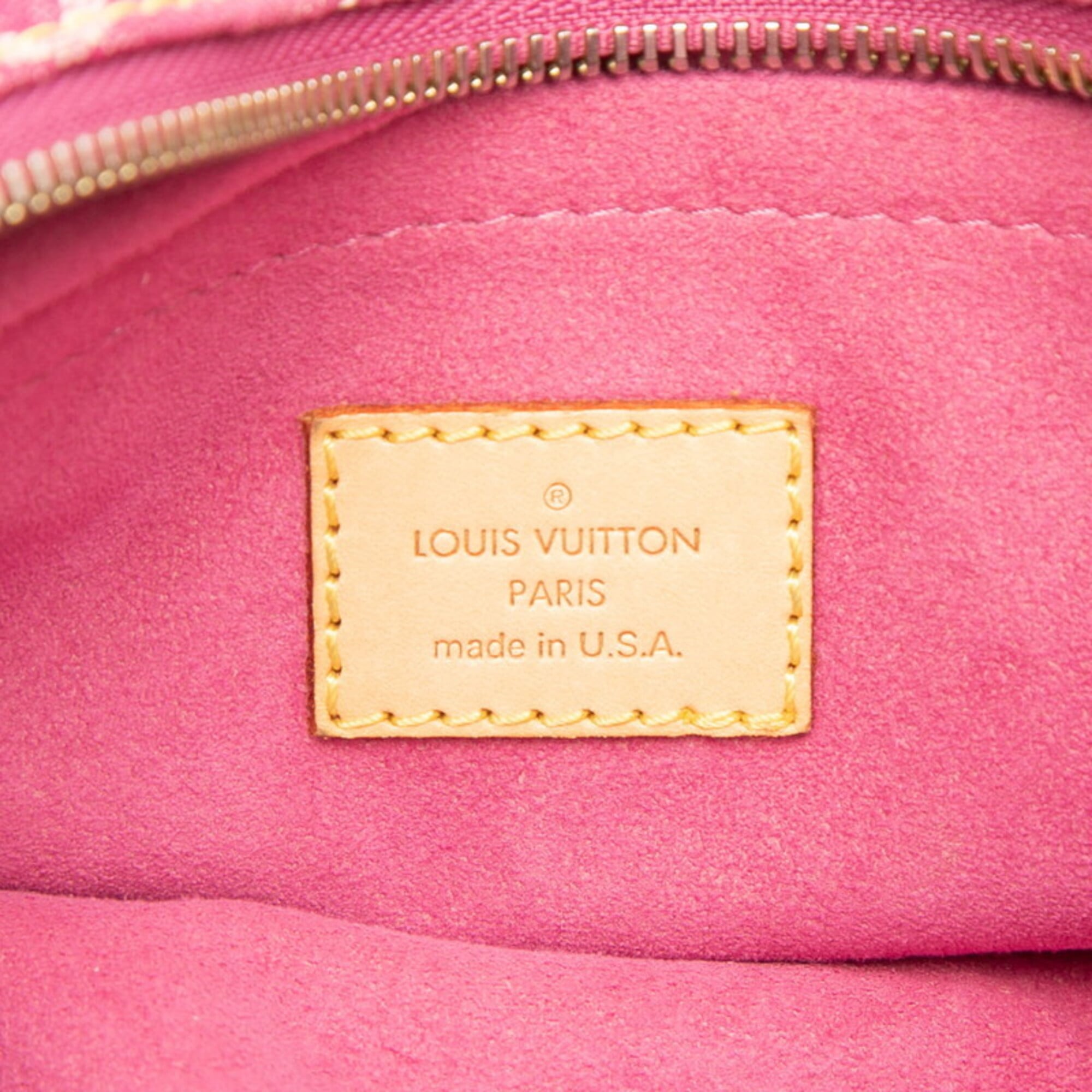 Louis Vuitton Pink Denim Handbag (Pre-Owned)