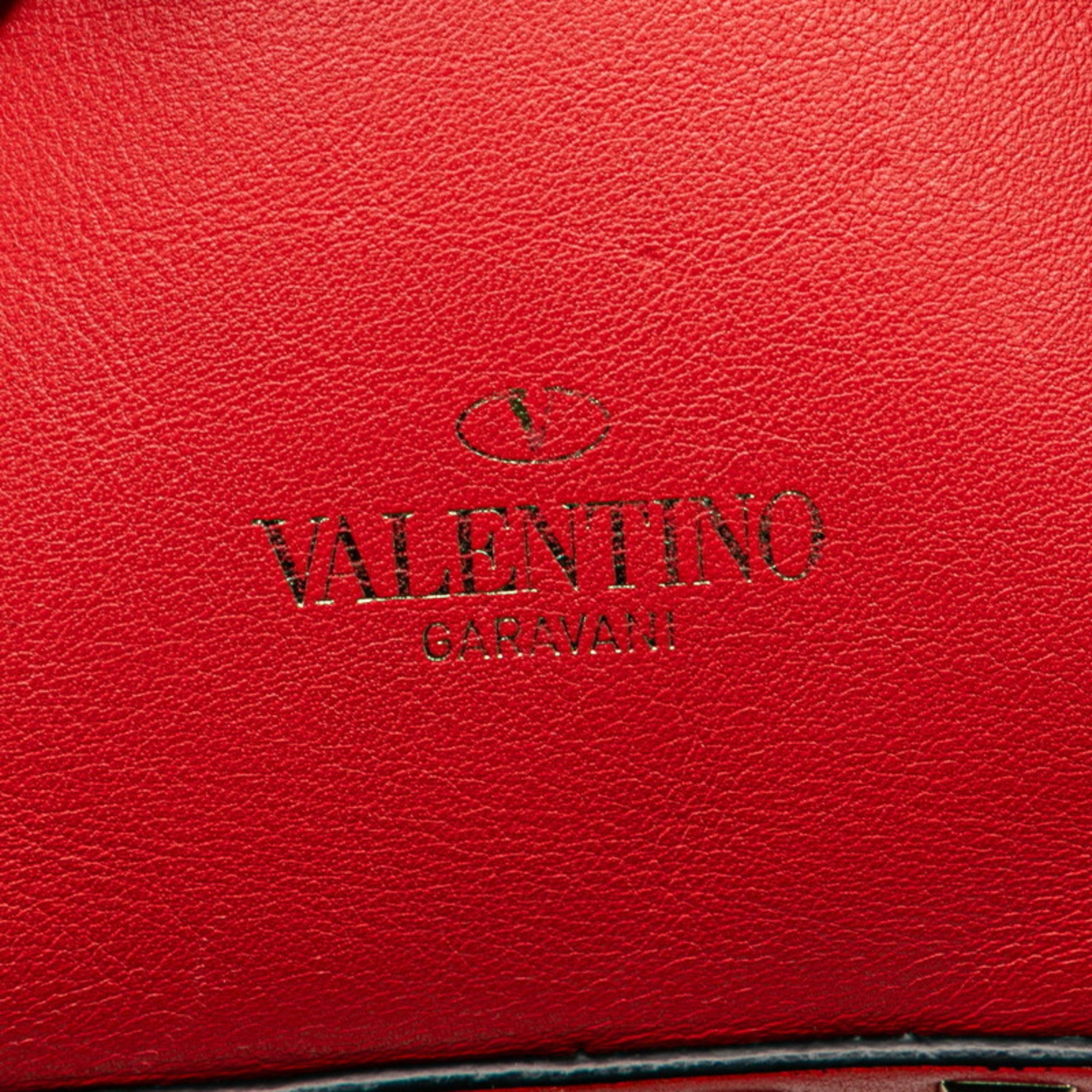 Valentino Red Color Leather Backpack (Pre-Owned)