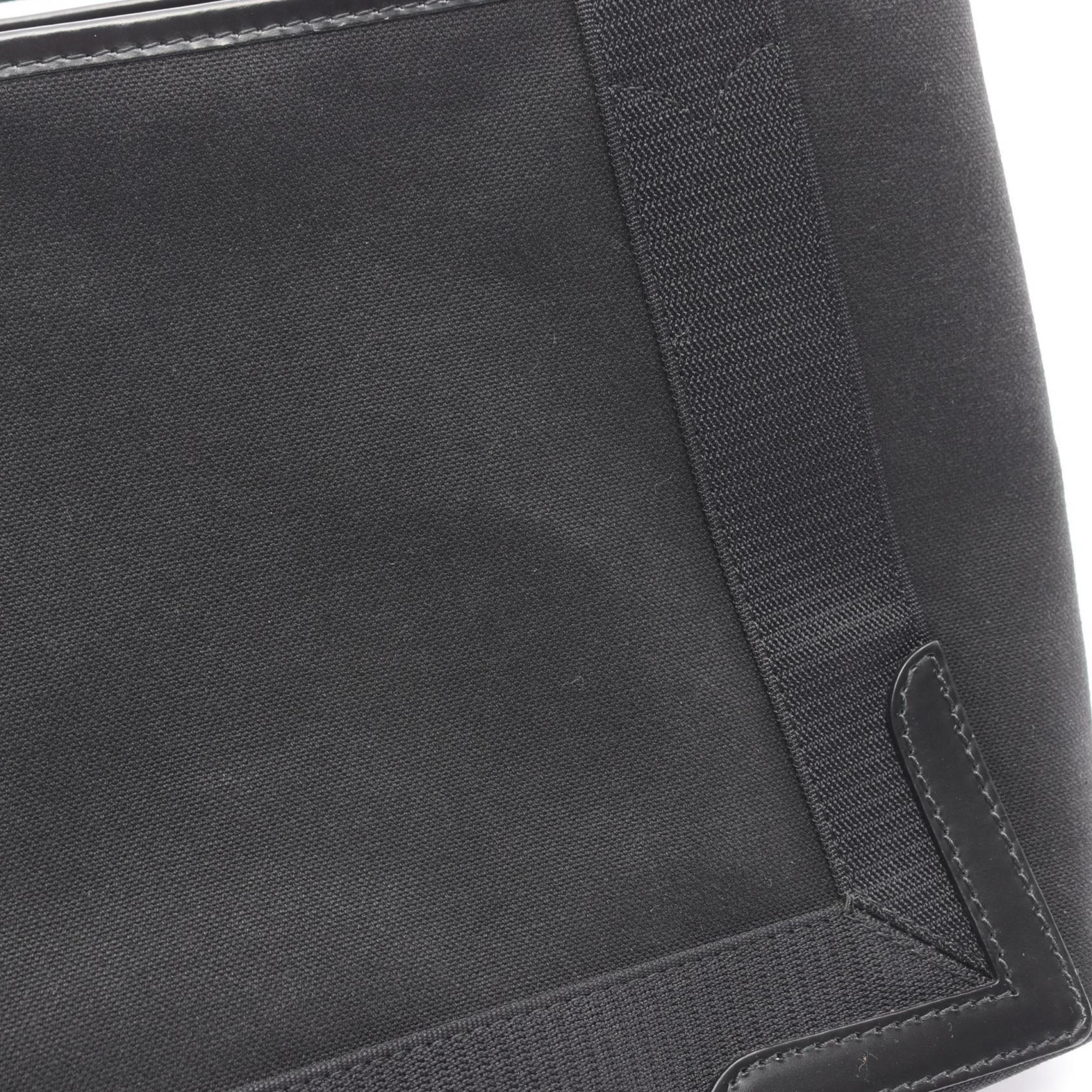 Balenciaga Black Canvas Leather Handbag Tote Bag (Pre-Owned)