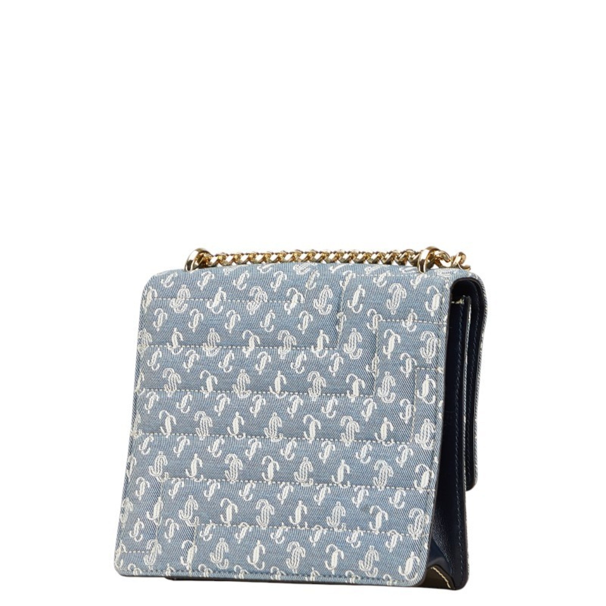 Jimmy Choo Cotton Leather Shoulder Bag (Pre-Owned)