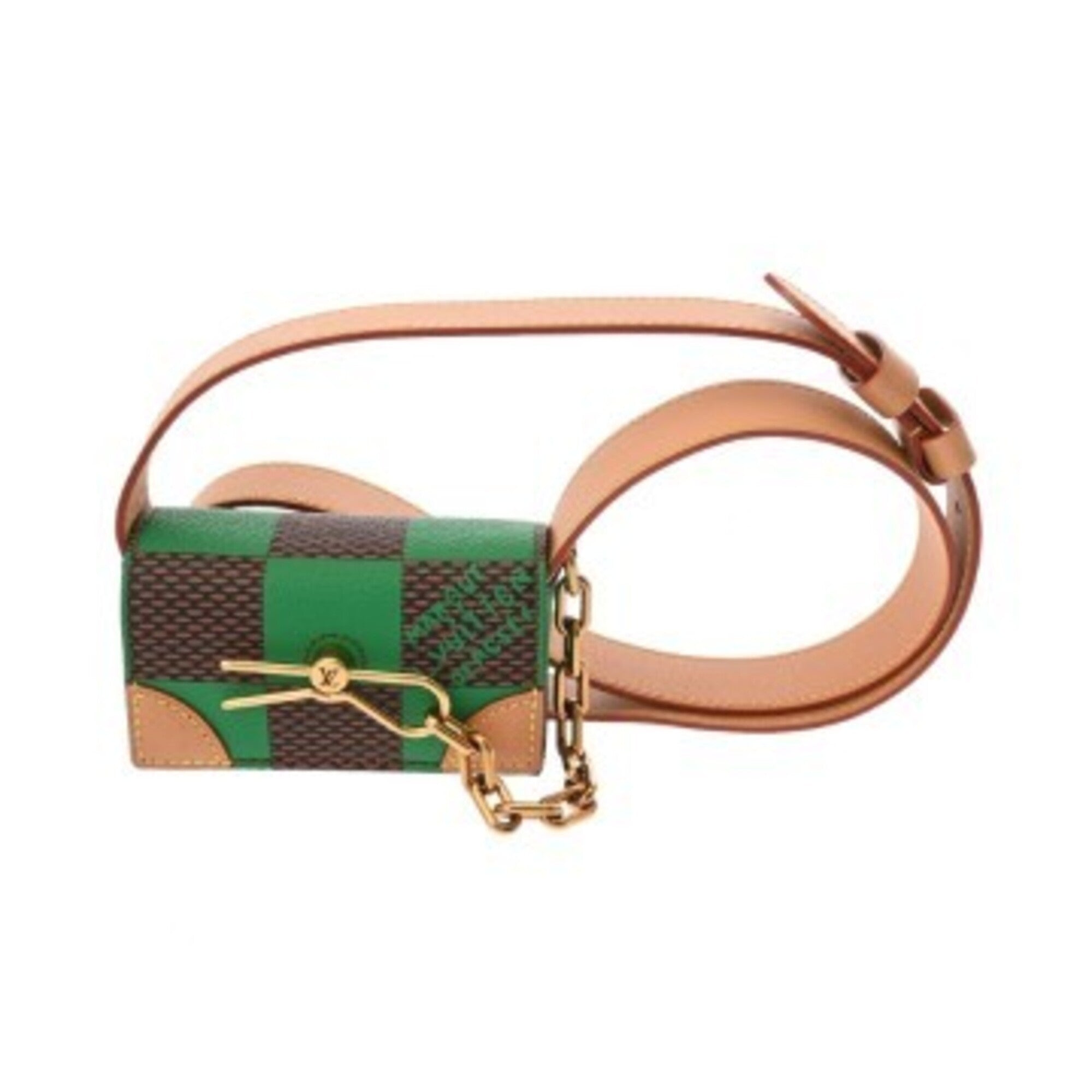 Louis Vuitton Brown Green Damier Canvas Shoulder Bag (Pre-Owned)