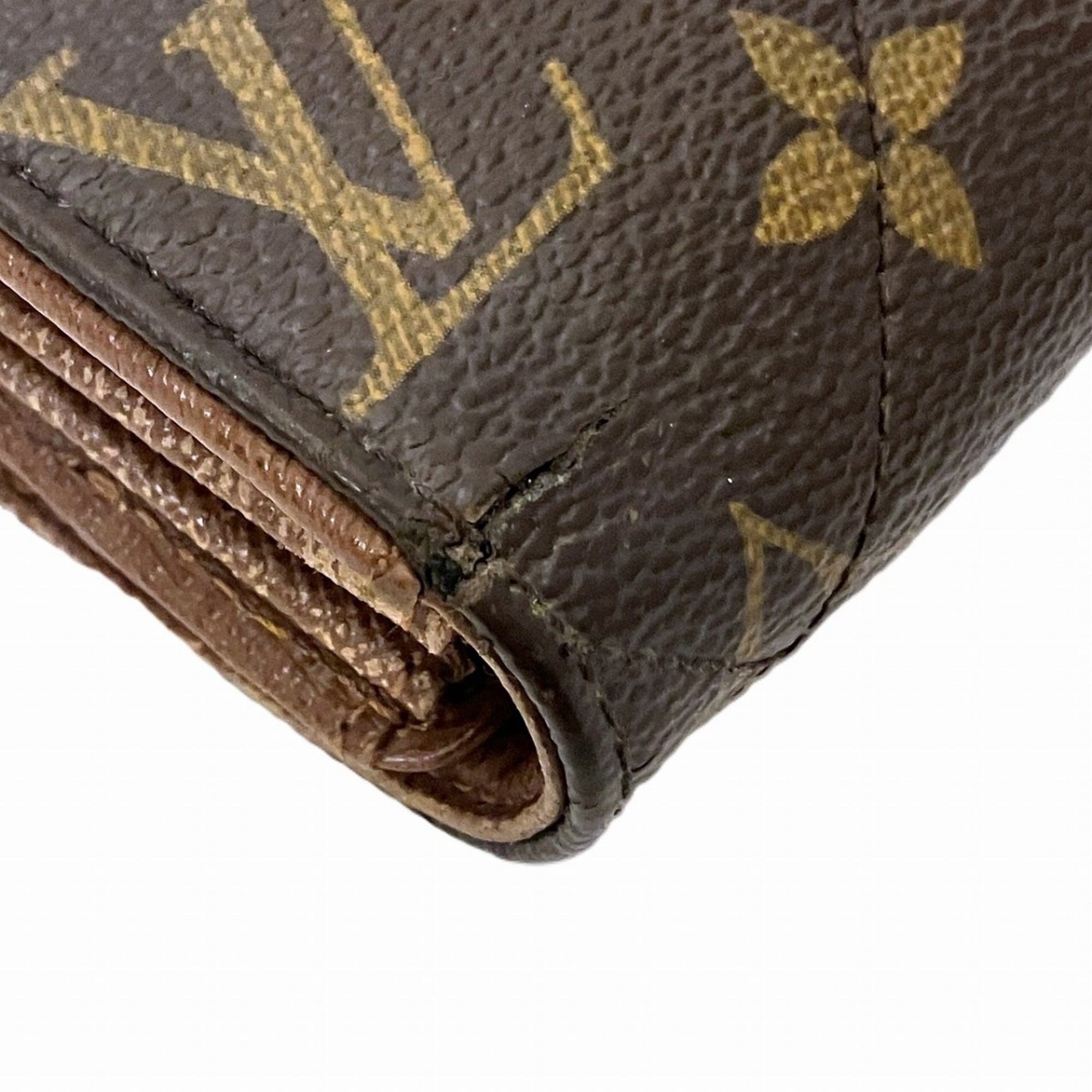 Louis Vuitton Brown Monogram Long Wallet (Tri-Fold) (Pre-Owned)