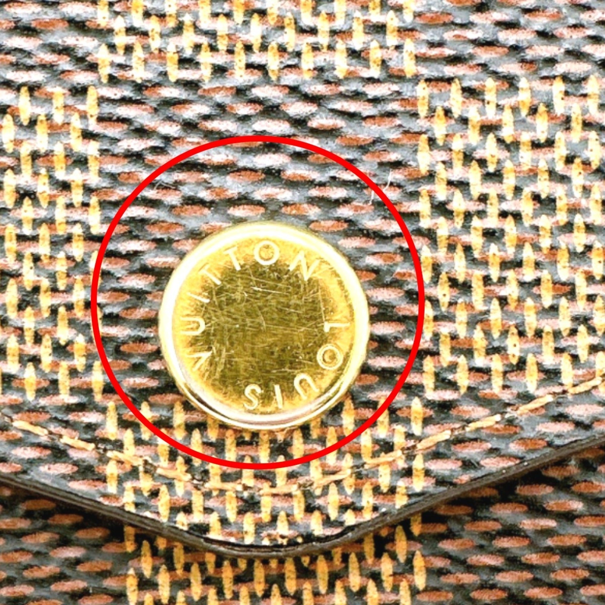 Louis Vuitton Brown Ebene Damier Canvas Long Wallet (Tri-Fold) (Pre-Owned)