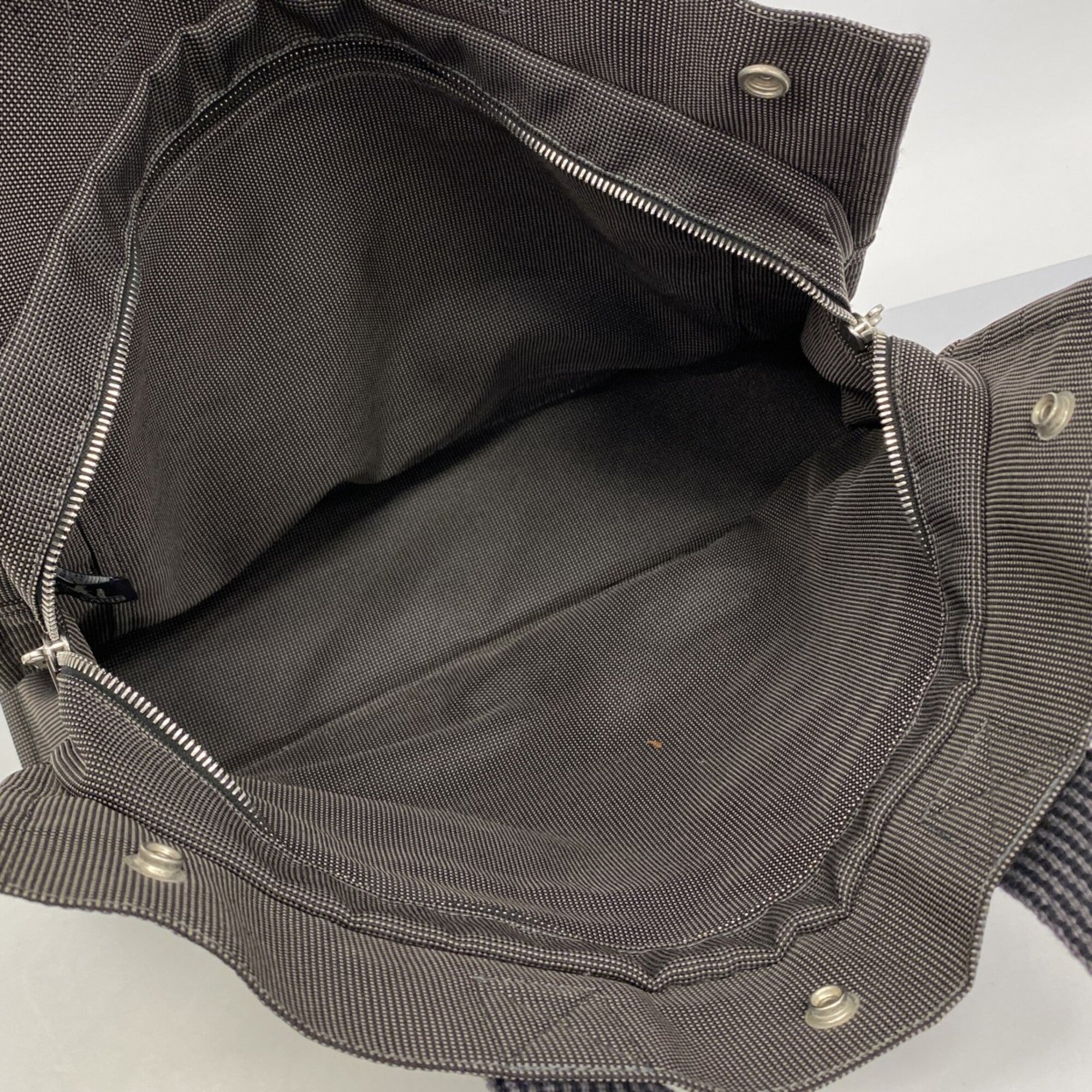 Hermes Gray Canvas Tote Bag (Pre-Owned)