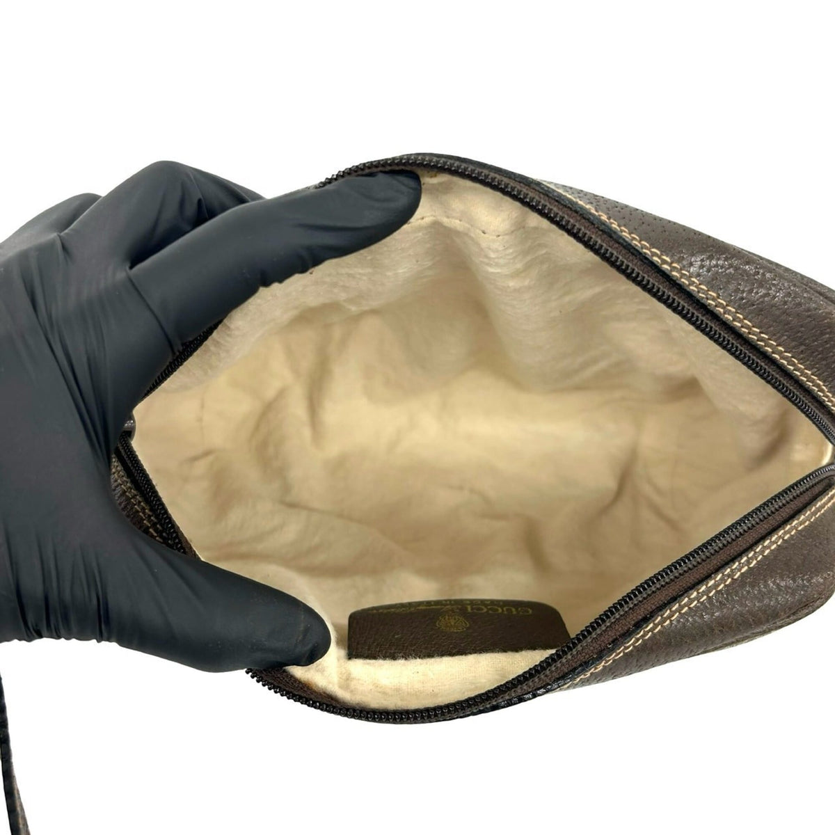 Gucci Brown Pvc Leather Pochette Shoulder Bag (Pre-Owned)