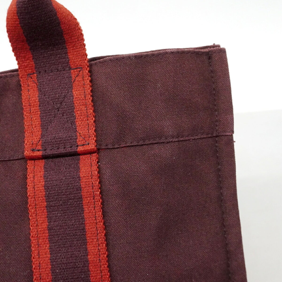 Hermes Brown Canvas Tote Bag (Pre-Owned)