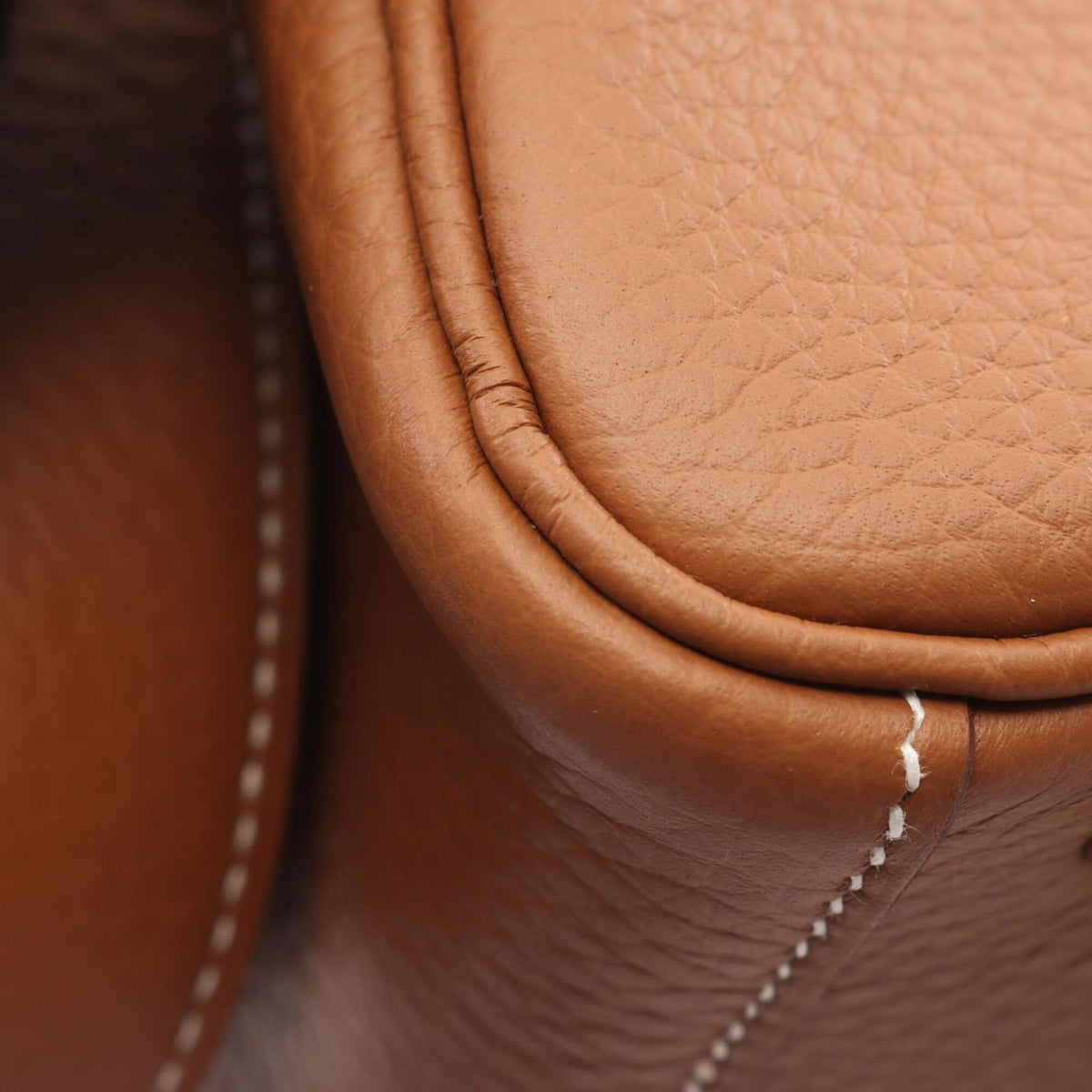 Hermes Brown Gold Brown Taurillon Clemence Leather Handbag Shoulder Bag (Pre-Owned)