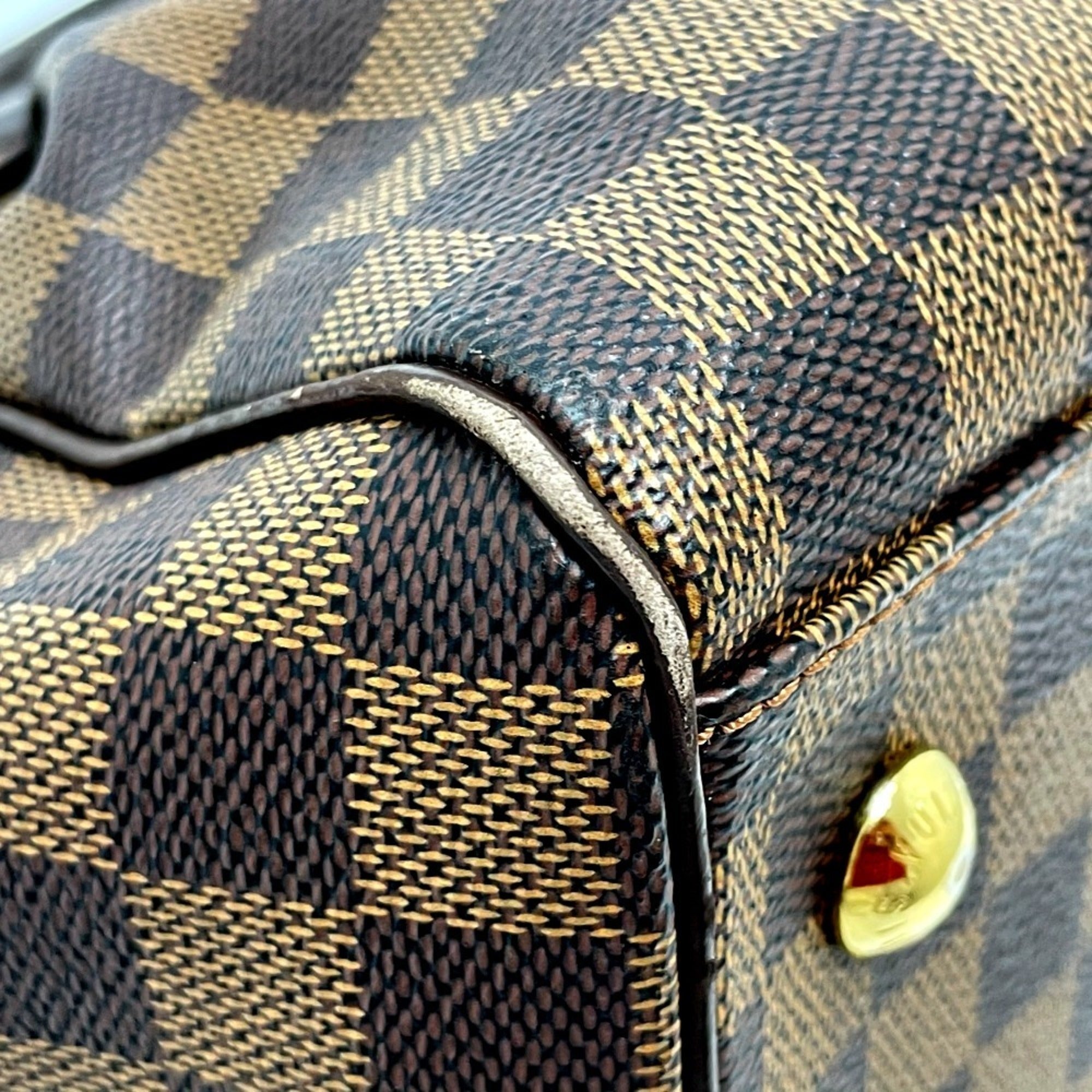 Louis Vuitton Brown Damier Canvas Ebene Damier Canvas Handbag Shoulder Bag (Pre-Owned)