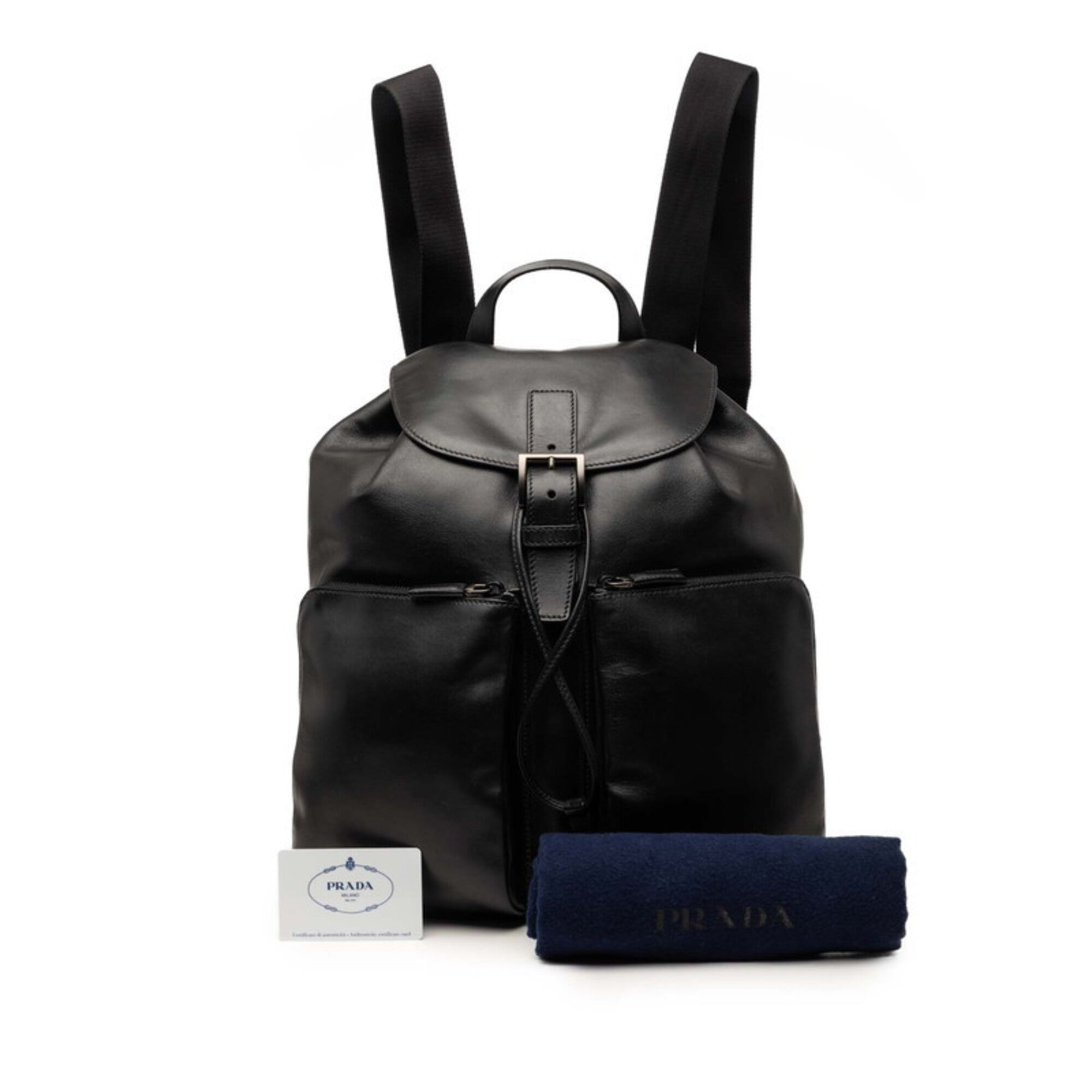 Prada Black Leather Backpack (Pre-Owned)