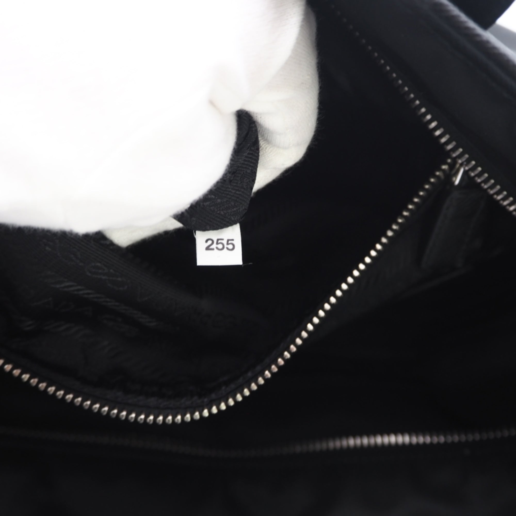 Prada Black Nylon Leather Tote Bag (Pre-Owned)