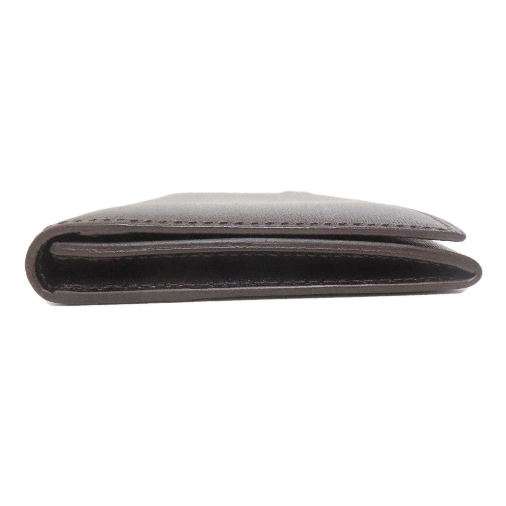Dunhill Dark Brown Leather Long Wallet (Bi-Fold) (Pre-Owned)