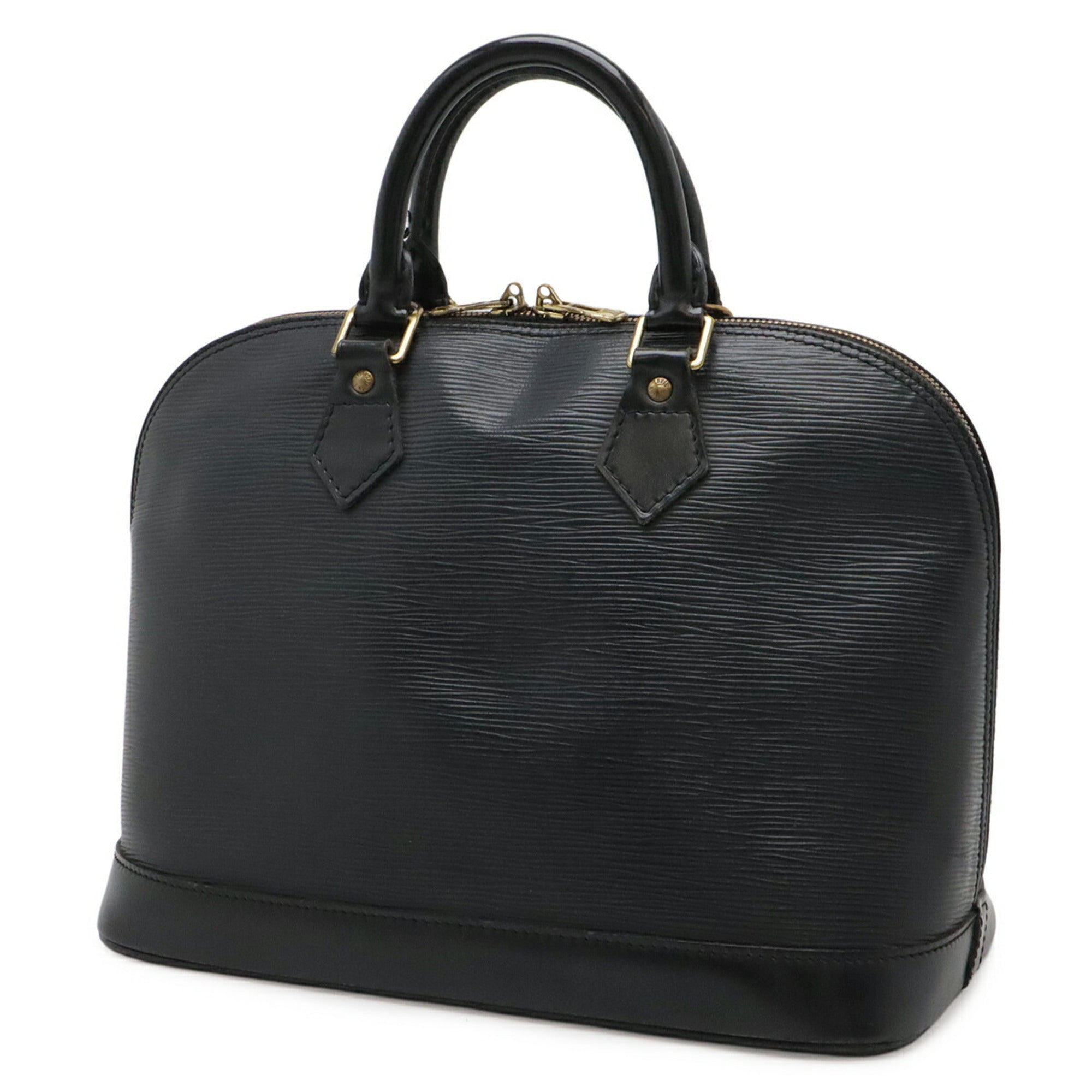 Louis Vuitton Black Galle Noir White Epi Leather Handbag (Pre-Owned)