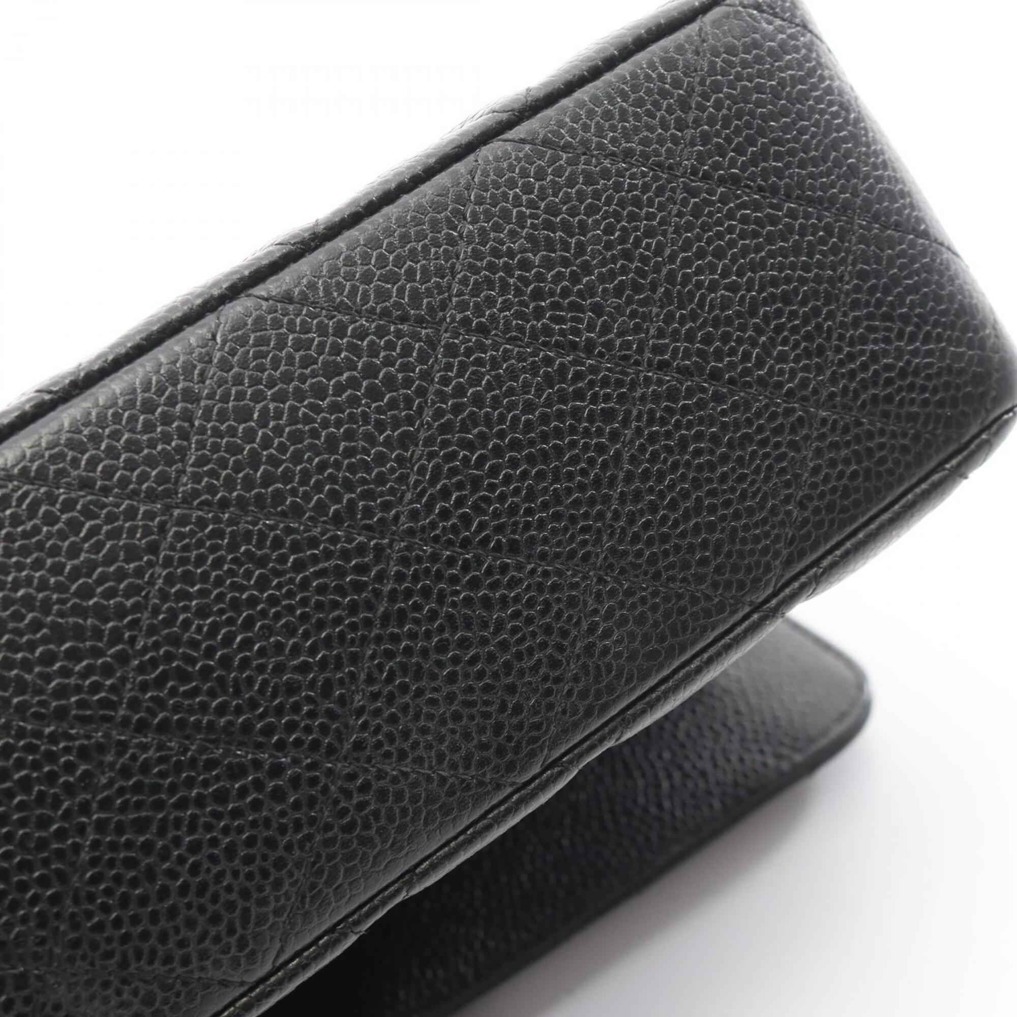 Chanel Black Grained Calfskin Handbag Shoulder Bag (Pre-Owned)