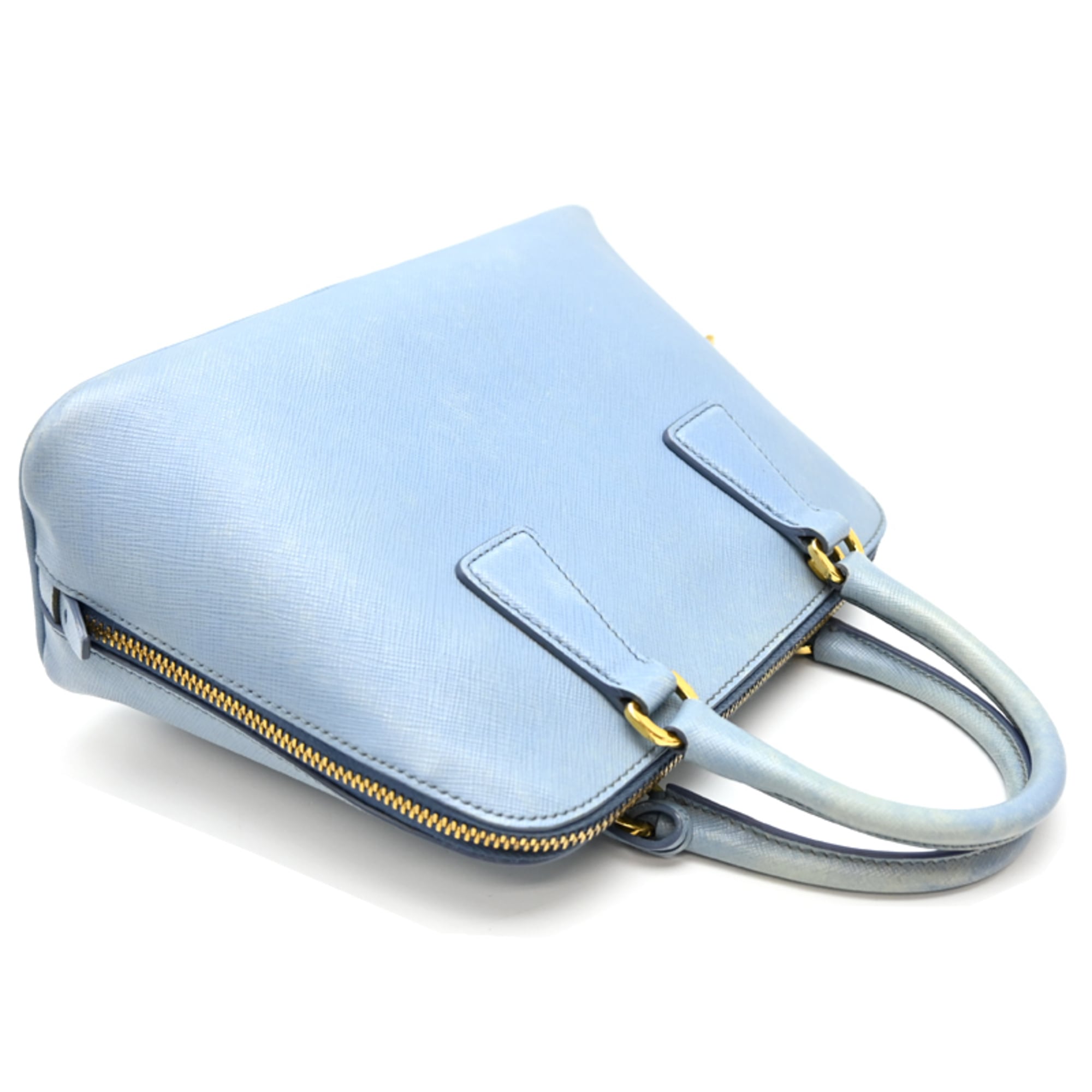 Prada Light Blue Leather Handbag (Pre-Owned)