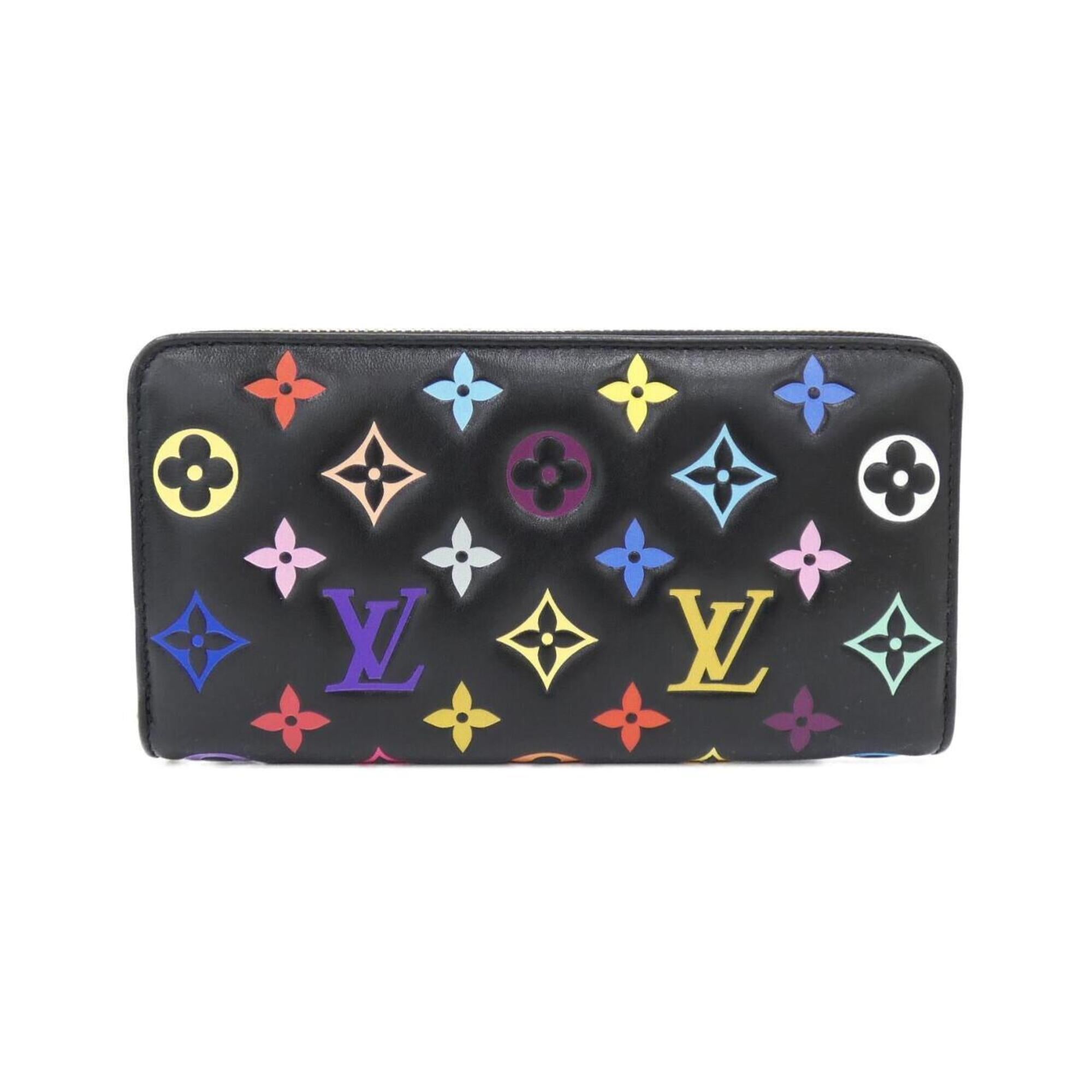 Louis Vuitton Black Multi-Color Leather Long Wallet (Bi-Fold) (Pre-Owned)