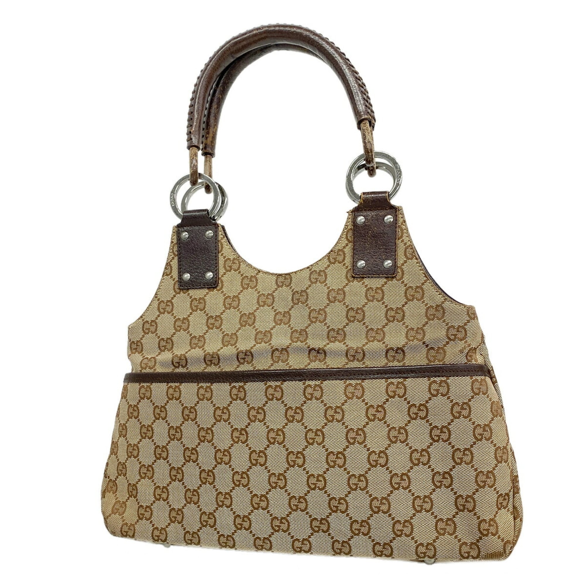 Gucci Beige Canvas Handbag (Pre-Owned)