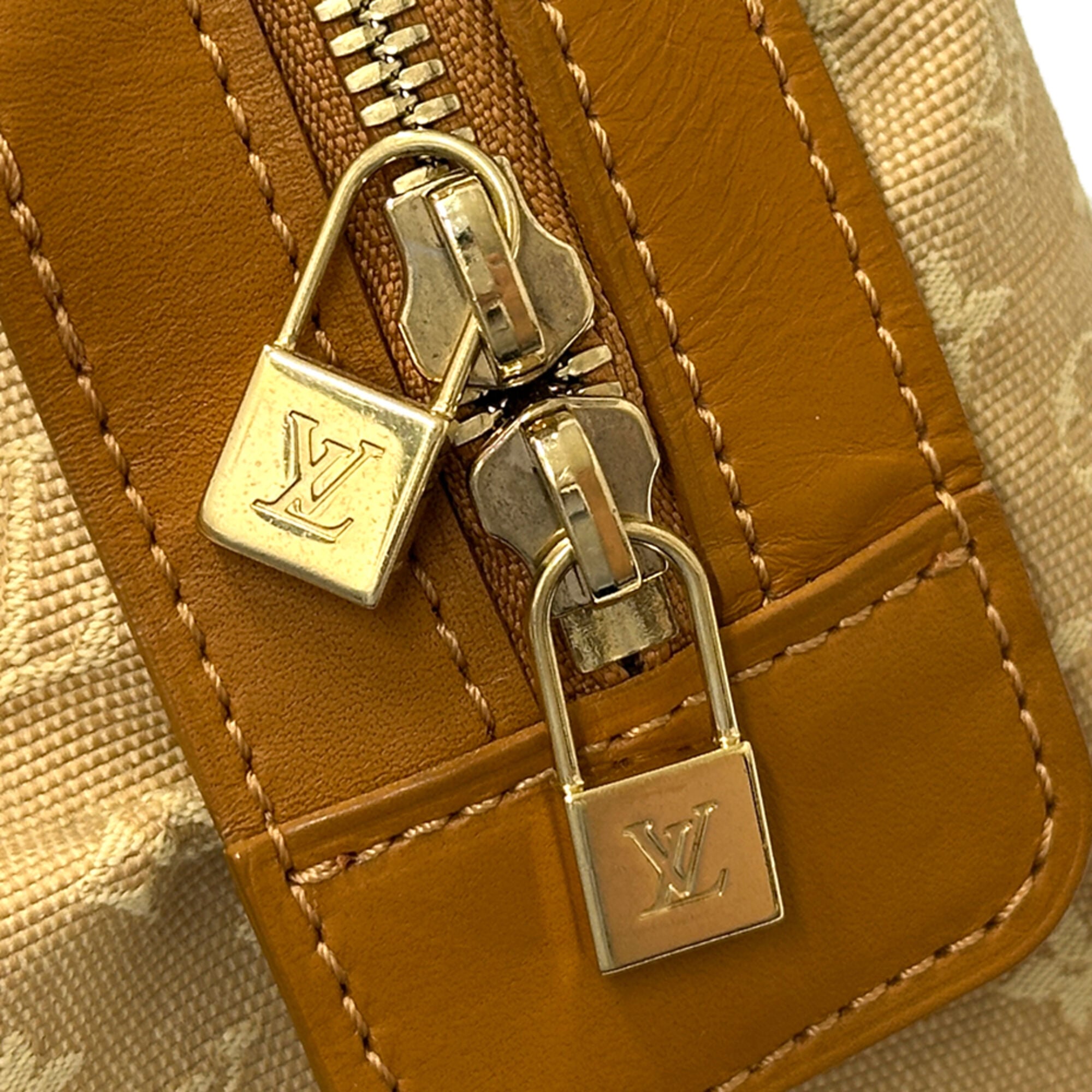 Louis Vuitton Beige Brown Monogram Mini Canvas Handbag (Pre-Owned)