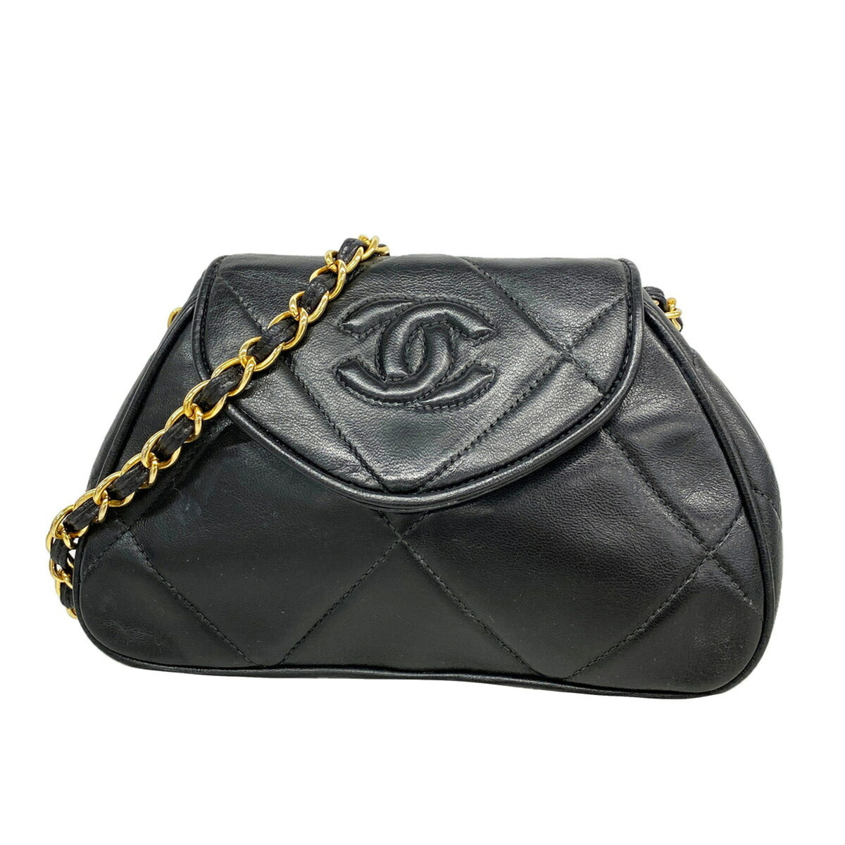 Chanel Black Leather Shoulder Bag (Pre-Owned)