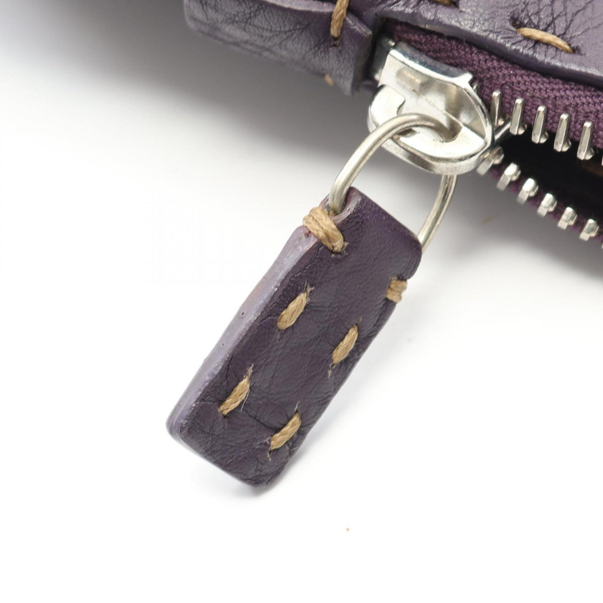 Fendi Purple Leather Pouch (Pre-Owned)