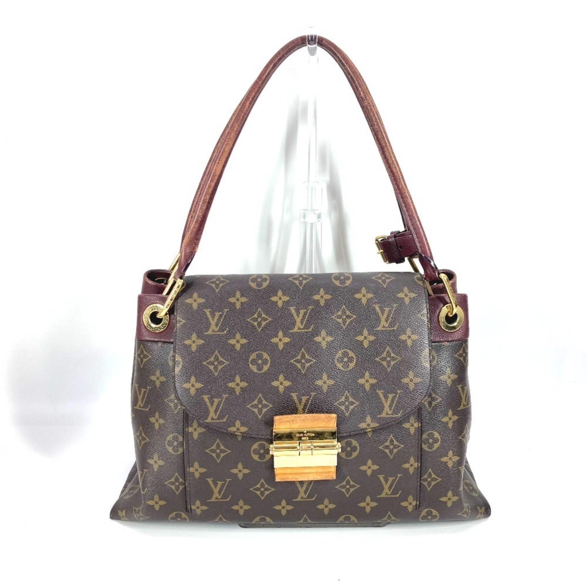 Louis Vuitton Brown Purple Monogram Canvas Shoulder Bag Tote Bag (Pre-Owned)
