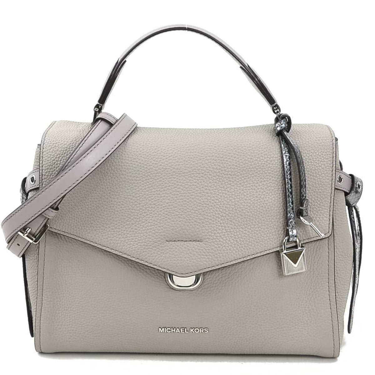 Michael Kors Gray Leather Handbag Shoulder Bag (Pre-Owned)