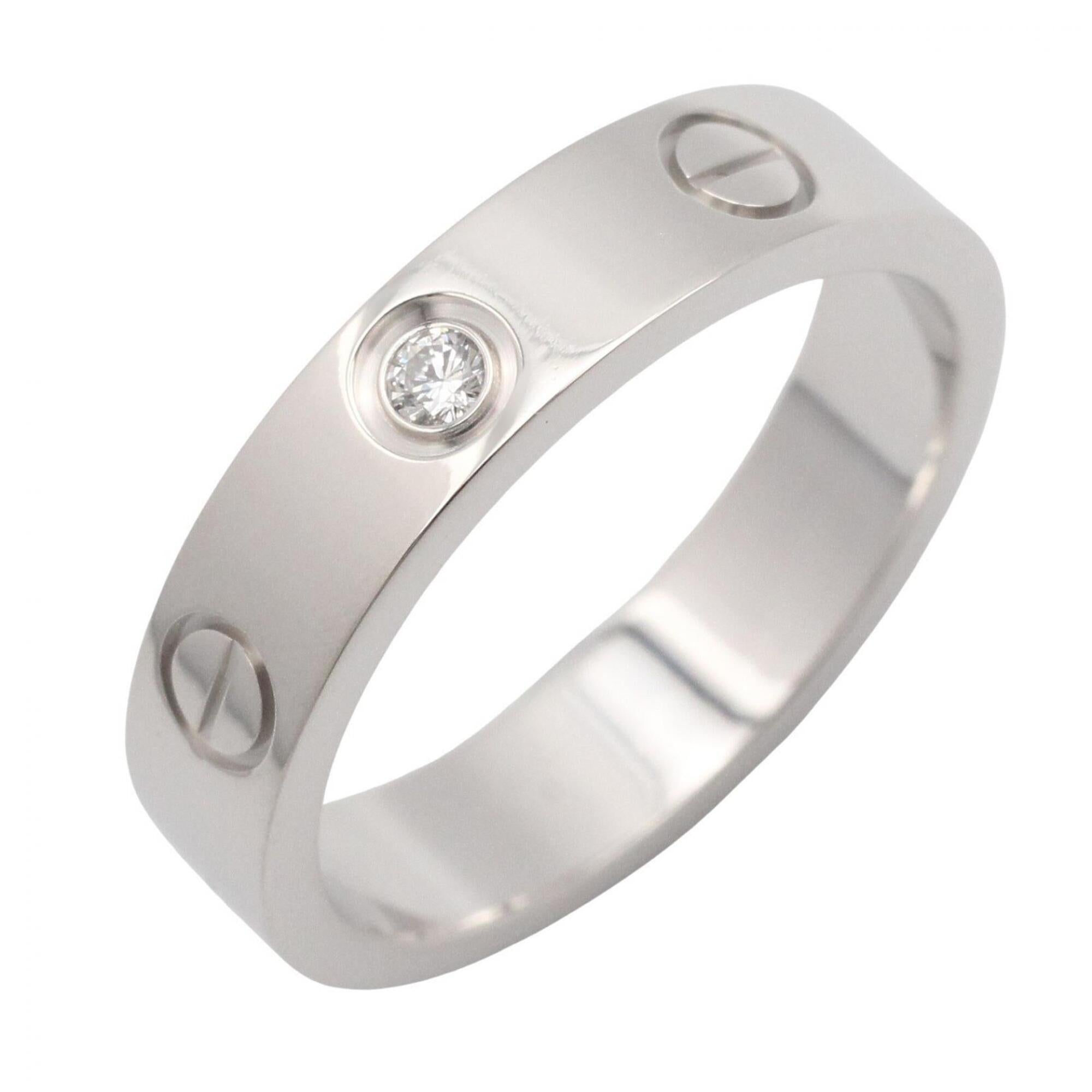 Cartier Silver Clear White Gold (18K) Band Ring (Pre-Owned)