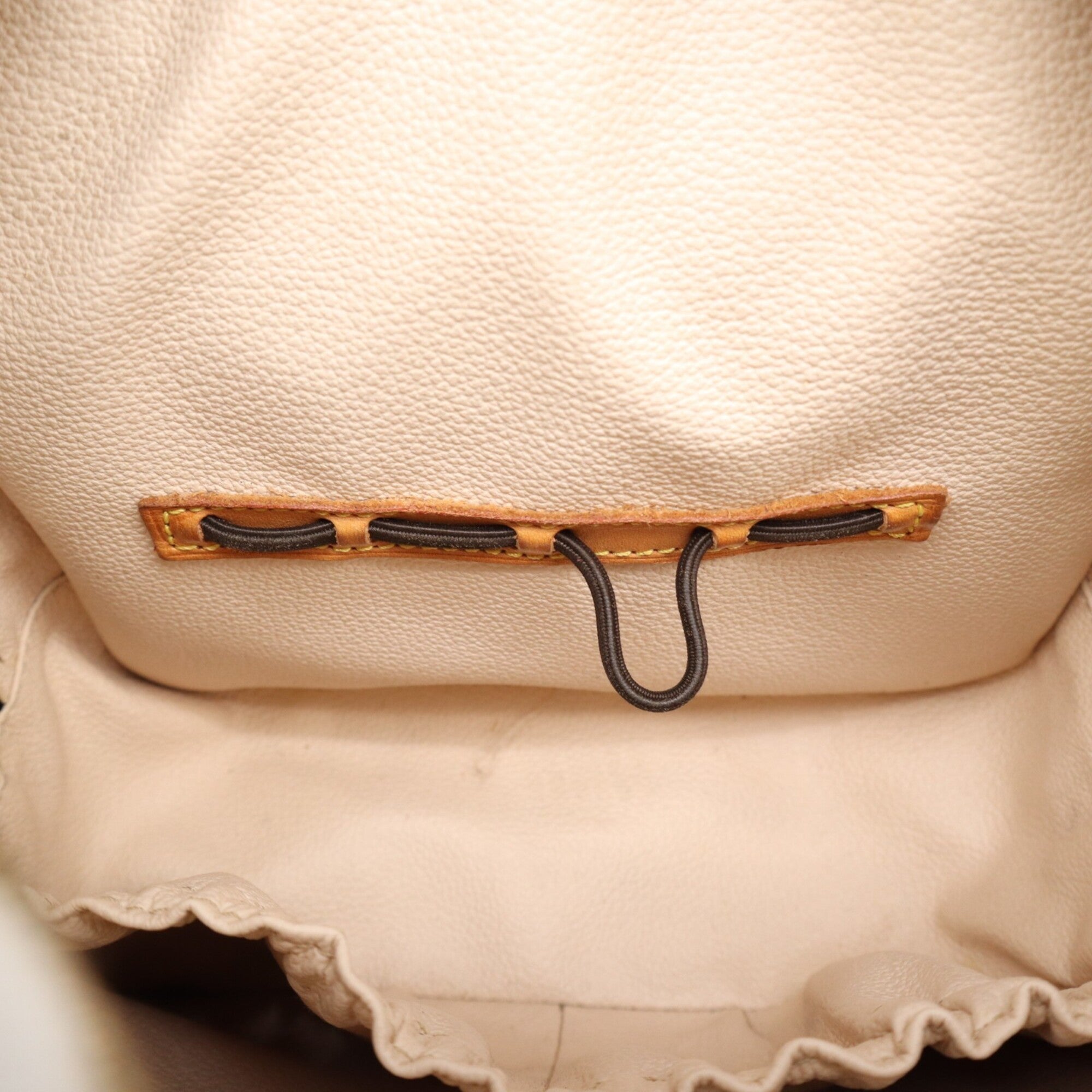 Louis Vuitton Monogram Beige Brown Coated Canvas Leather Handbag (Pre-Owned)