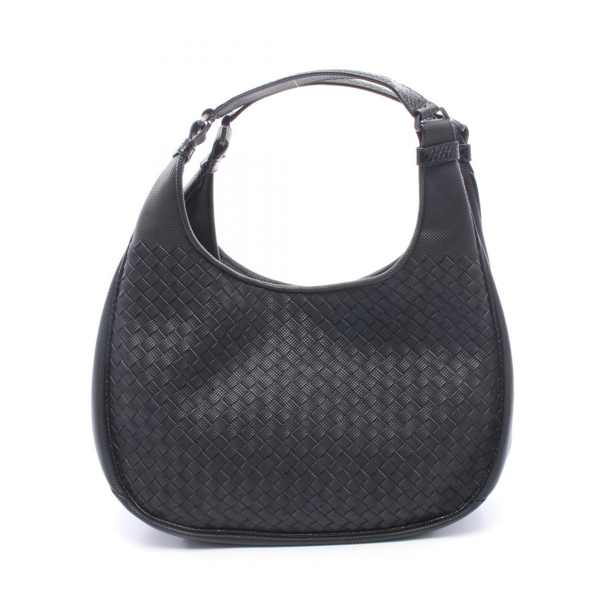 Bottega Veneta Black Leather Handbag Shoulder Bag (Pre-Owned)