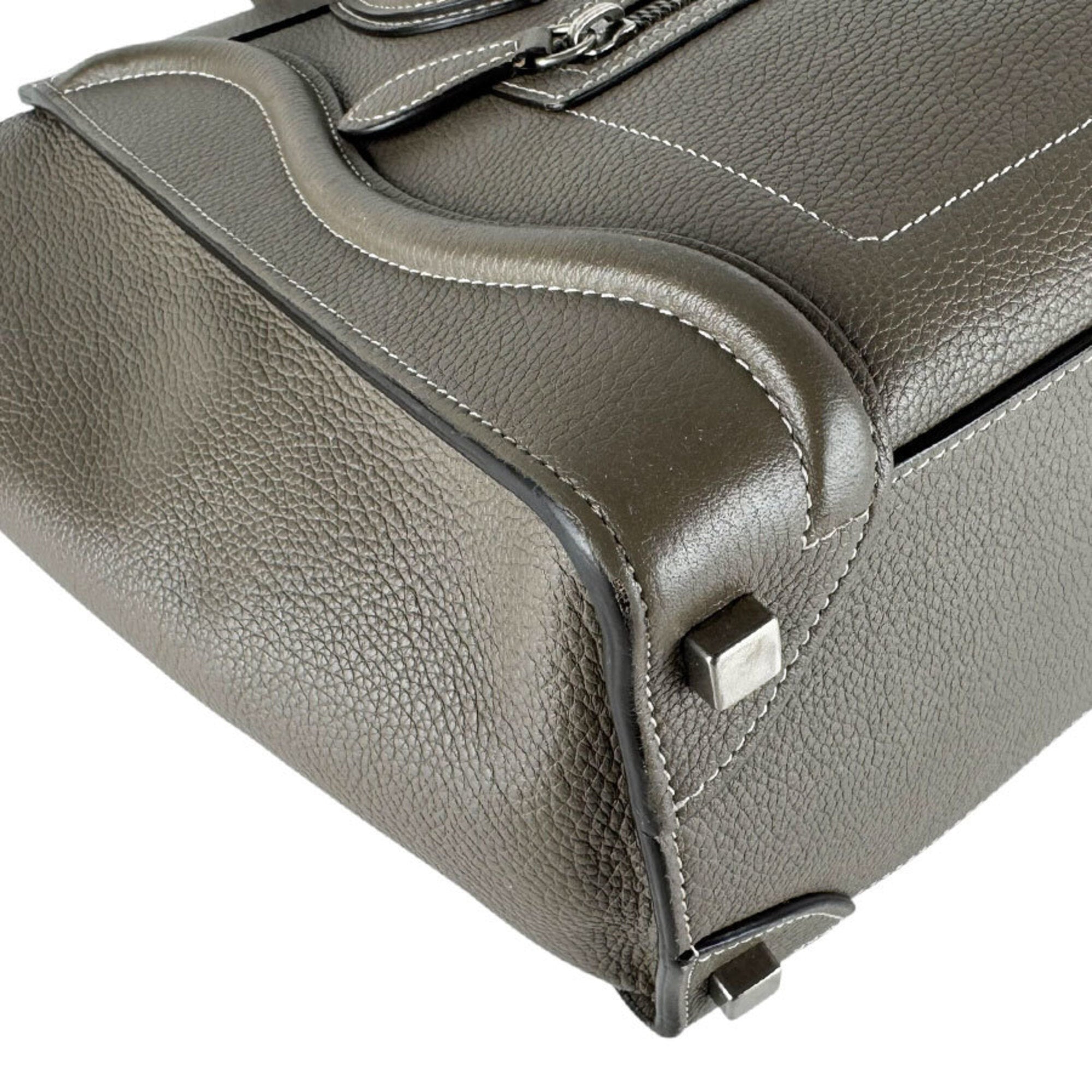Celine Grayish Leather Handbag (Pre-Owned)