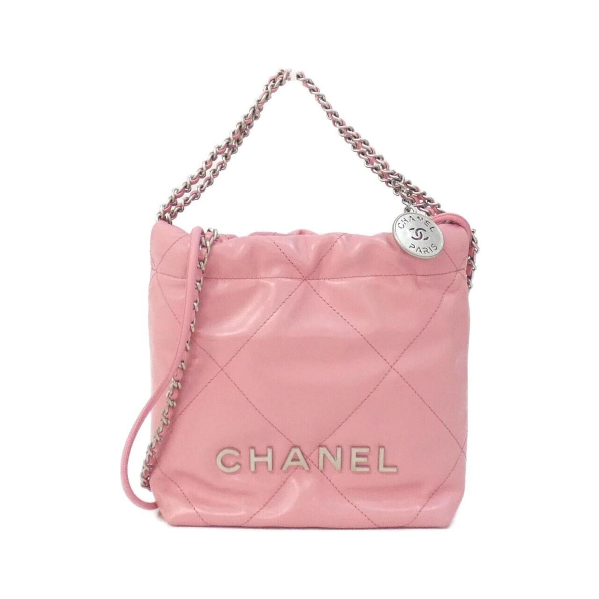 Chanel Pink Leather Handbag (Pre-Owned)