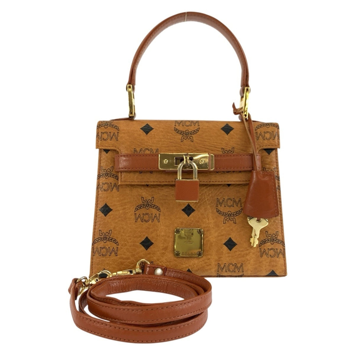 Mcm Brown Pvc Handbag Shoulder Bag (Pre-Owned)