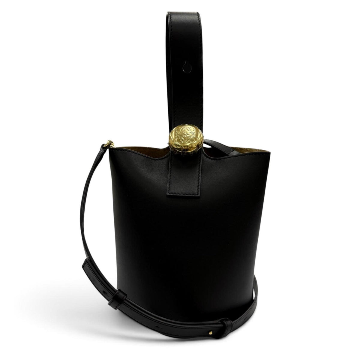 Loewe Black Leather Handbag Shoulder Bag (Pre-Owned)