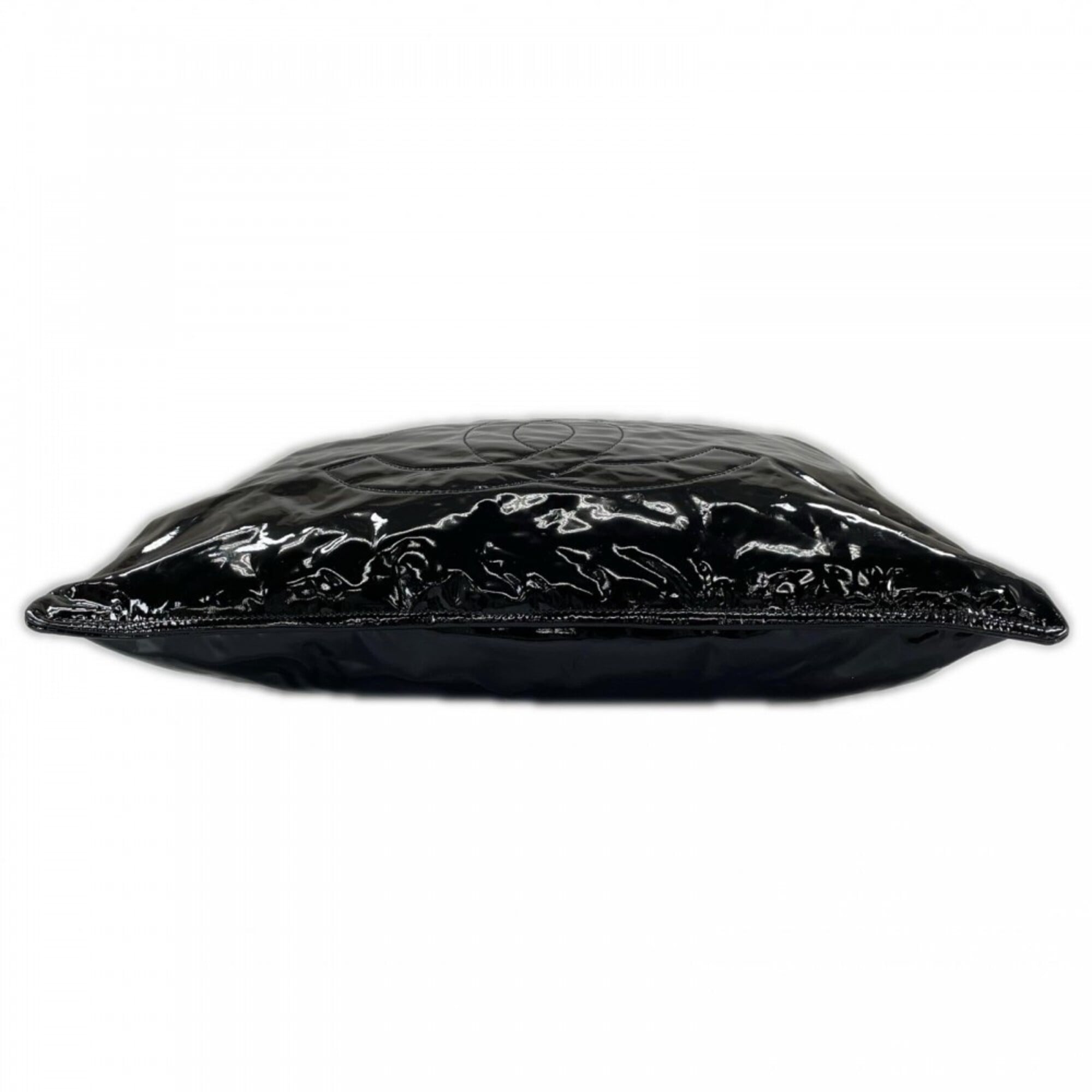 Chanel Black Patent Leather Tote Bag (Pre-Owned)