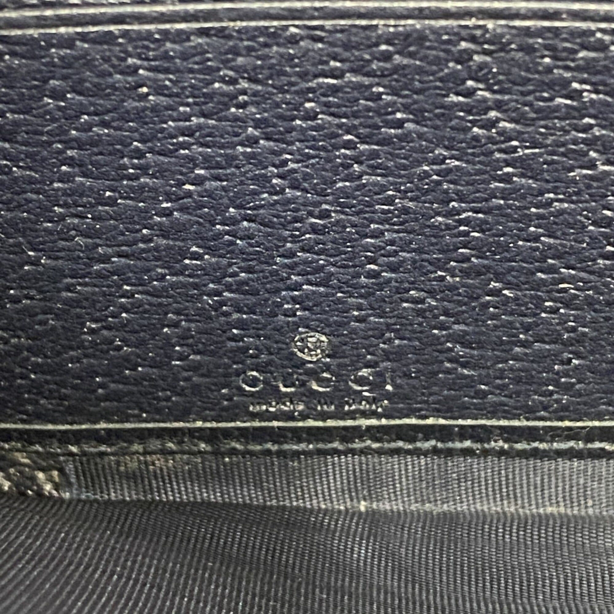 Gucci Navy Pvc Long Wallet (Bi-Fold) (Pre-Owned)