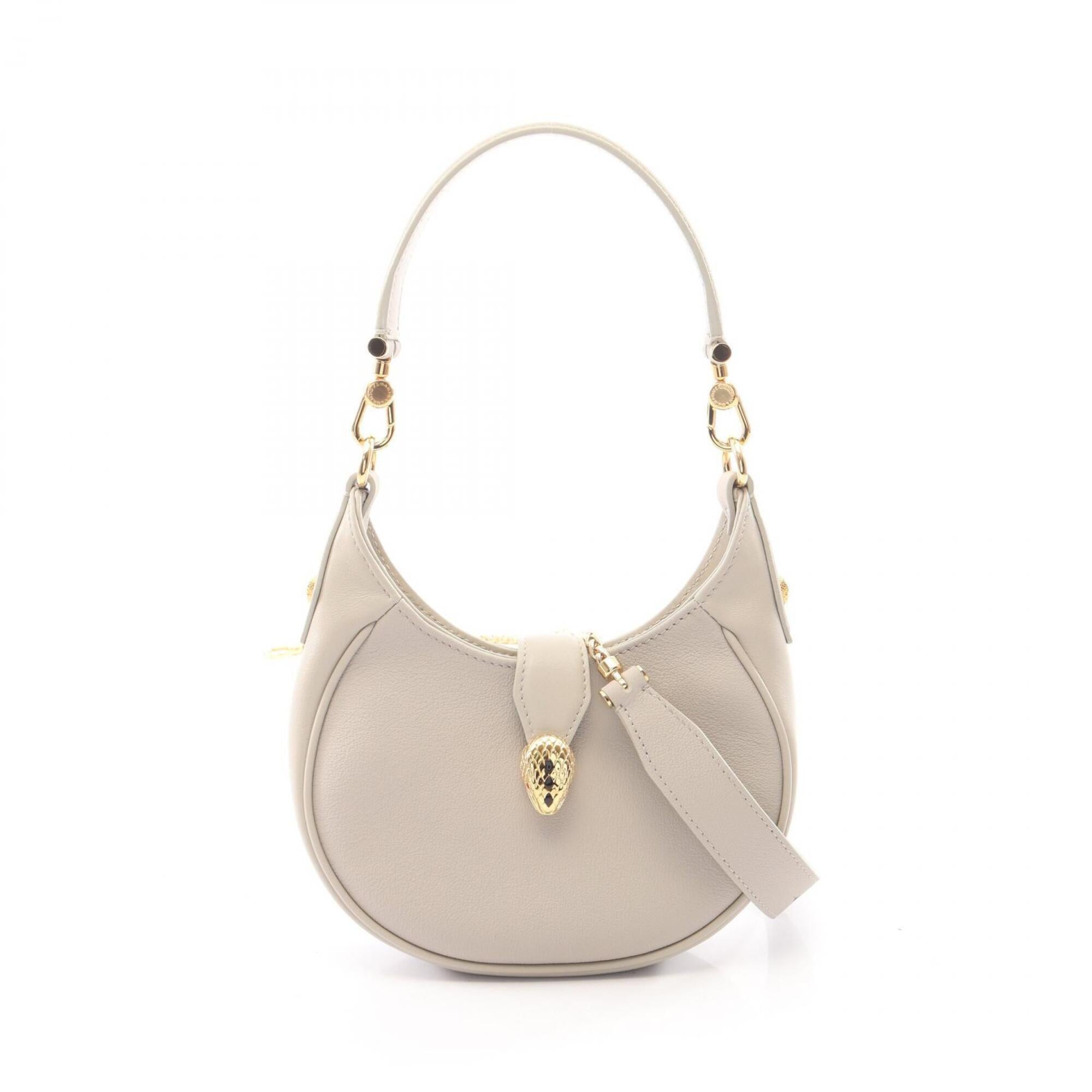 Bvlgari Gray Leather Handbag (Pre-Owned)