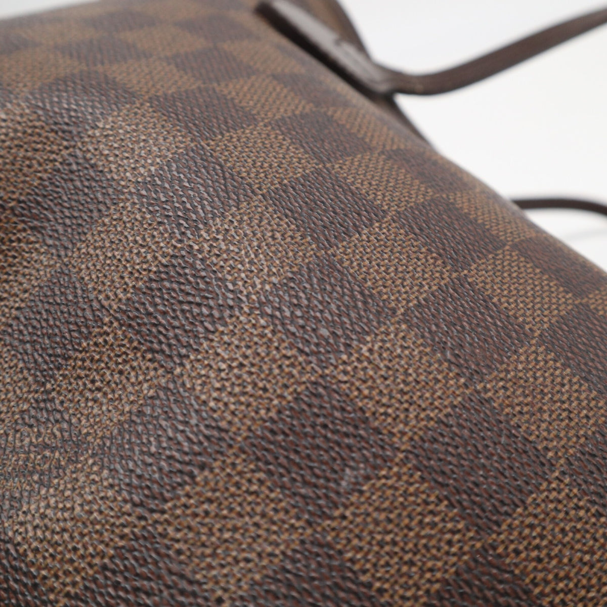 Louis Vuitton Beige Brown Coated Canvas Leather Handbag (Pre-Owned)