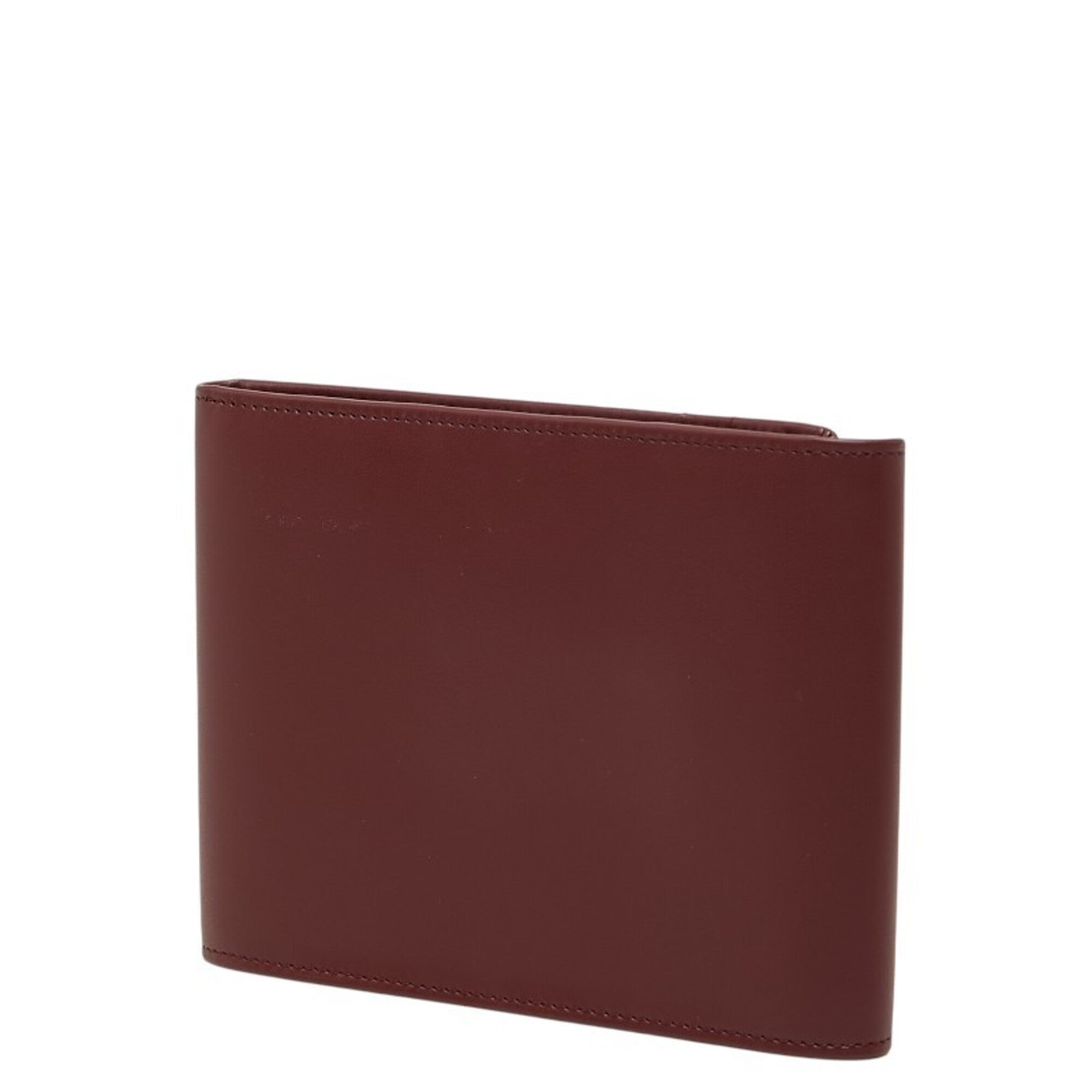 Cartier Bordeaux Wine Red Leather Wallet (Bi-Fold) (Pre-Owned)