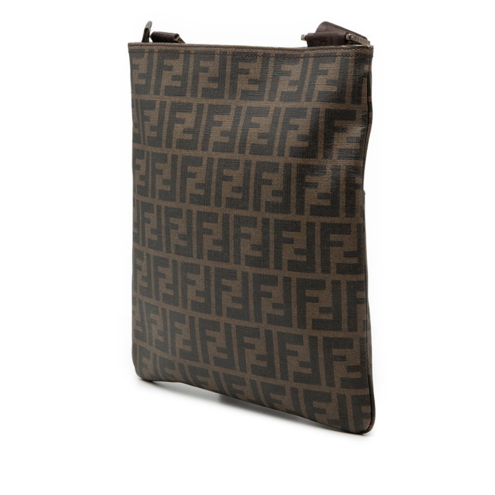 Fendi Black Brown Pvc Shoulder Bag (Pre-Owned)